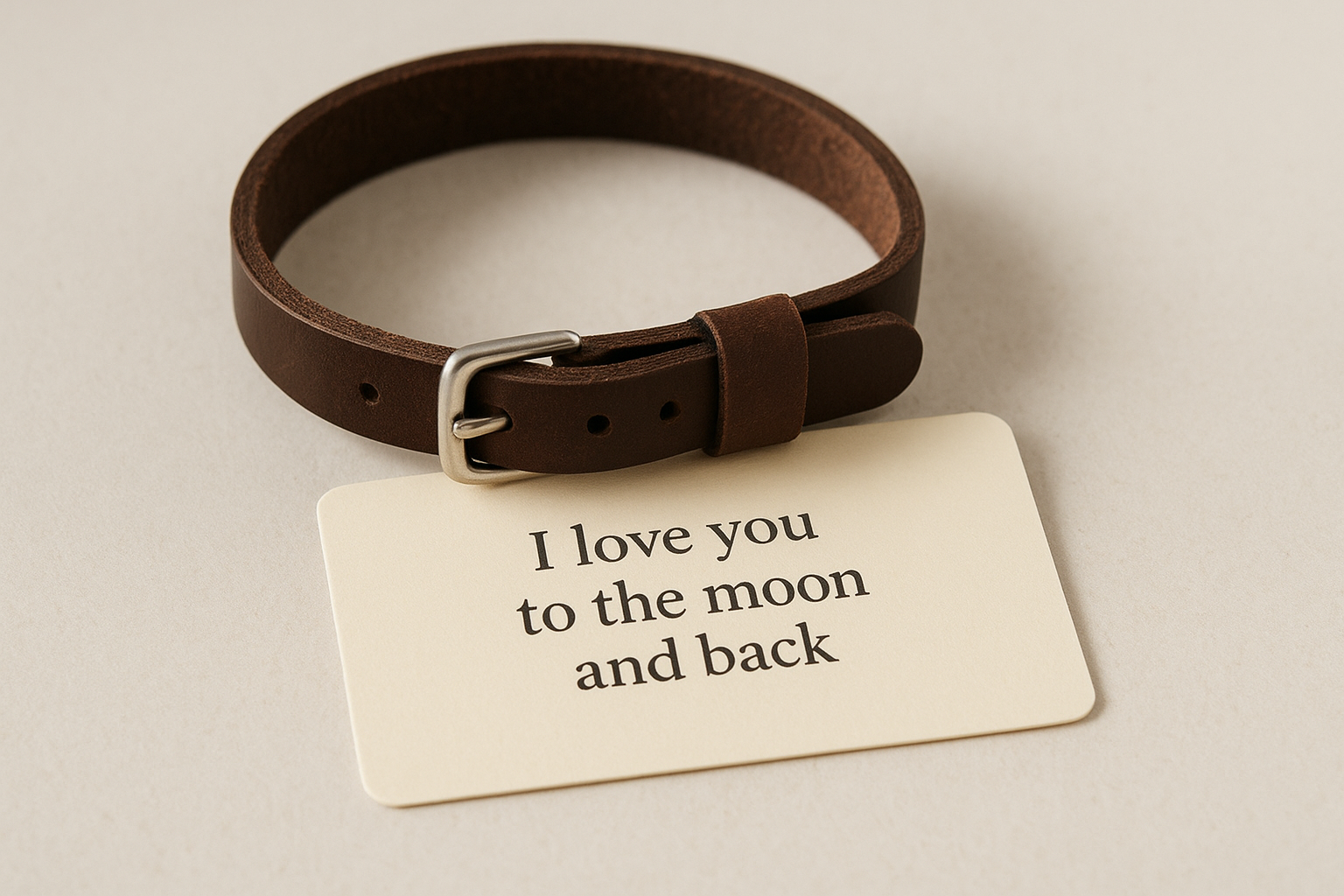 1. Message card leather bracelet from Desert Deals Supply