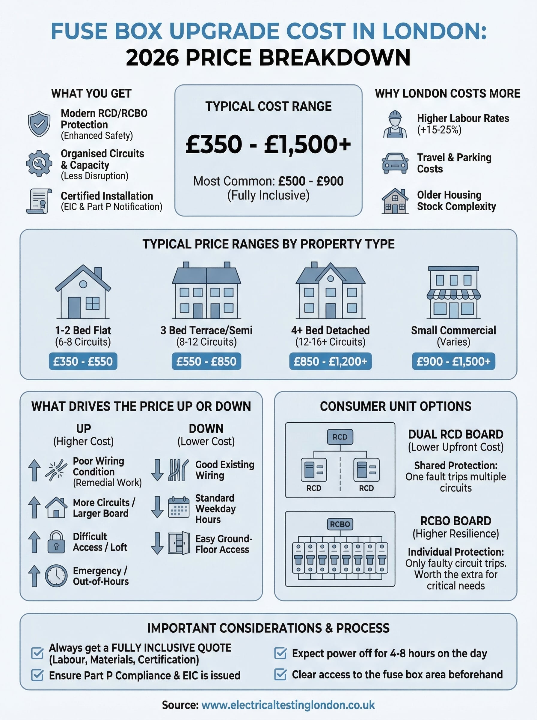 fuse box upgrade cost infographic