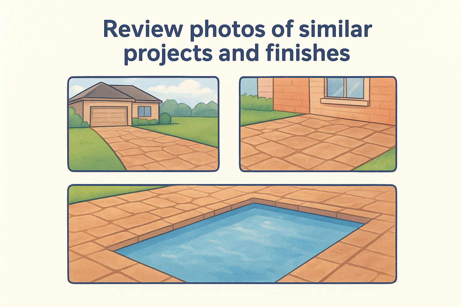 Review photos of similar projects and finishes