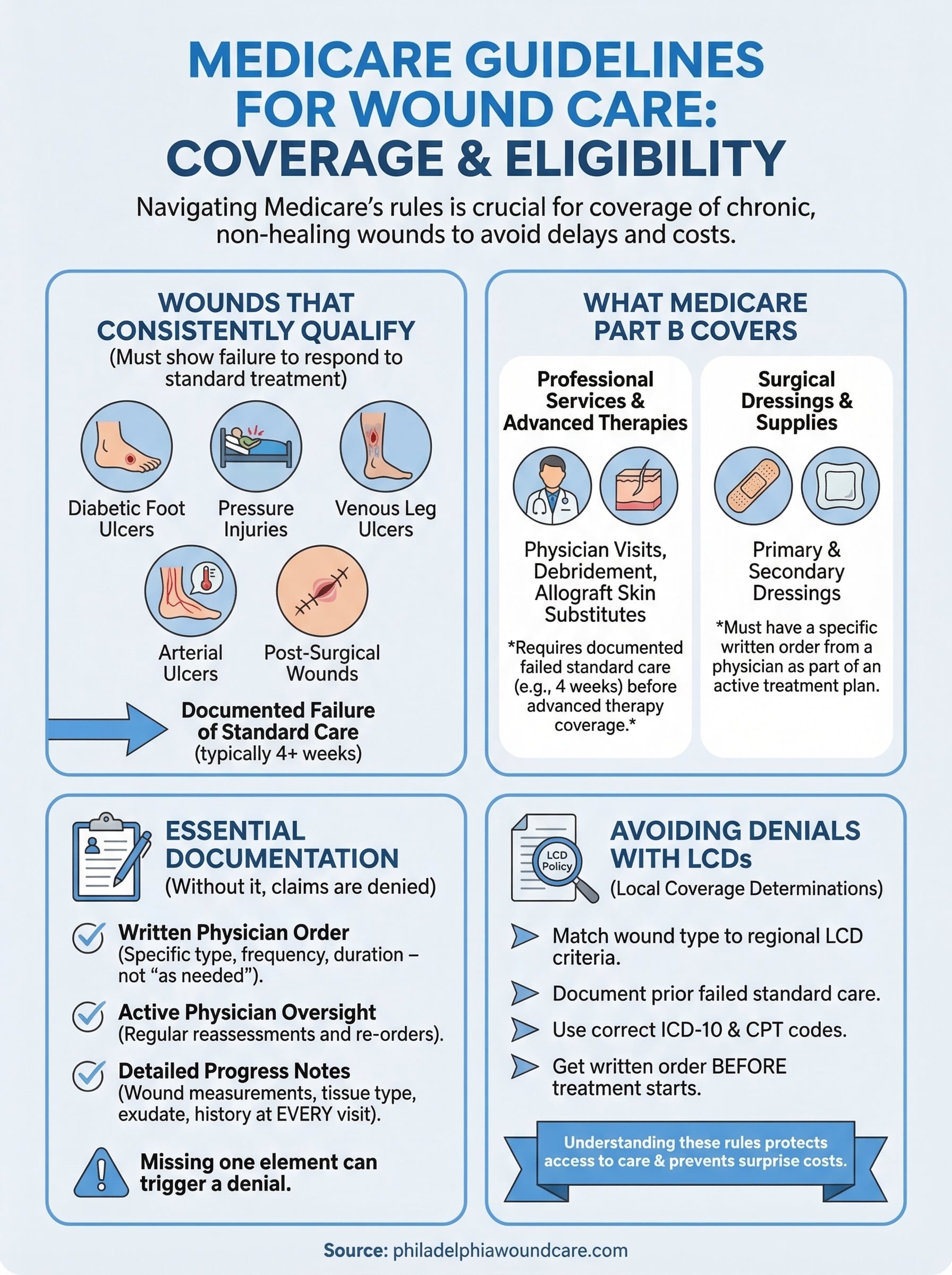 medicare guidelines for wound care infographic