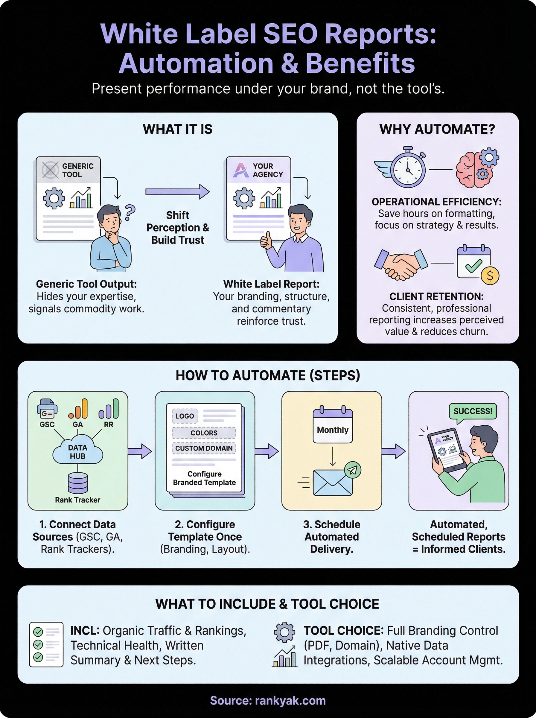 white label seo reports infographic