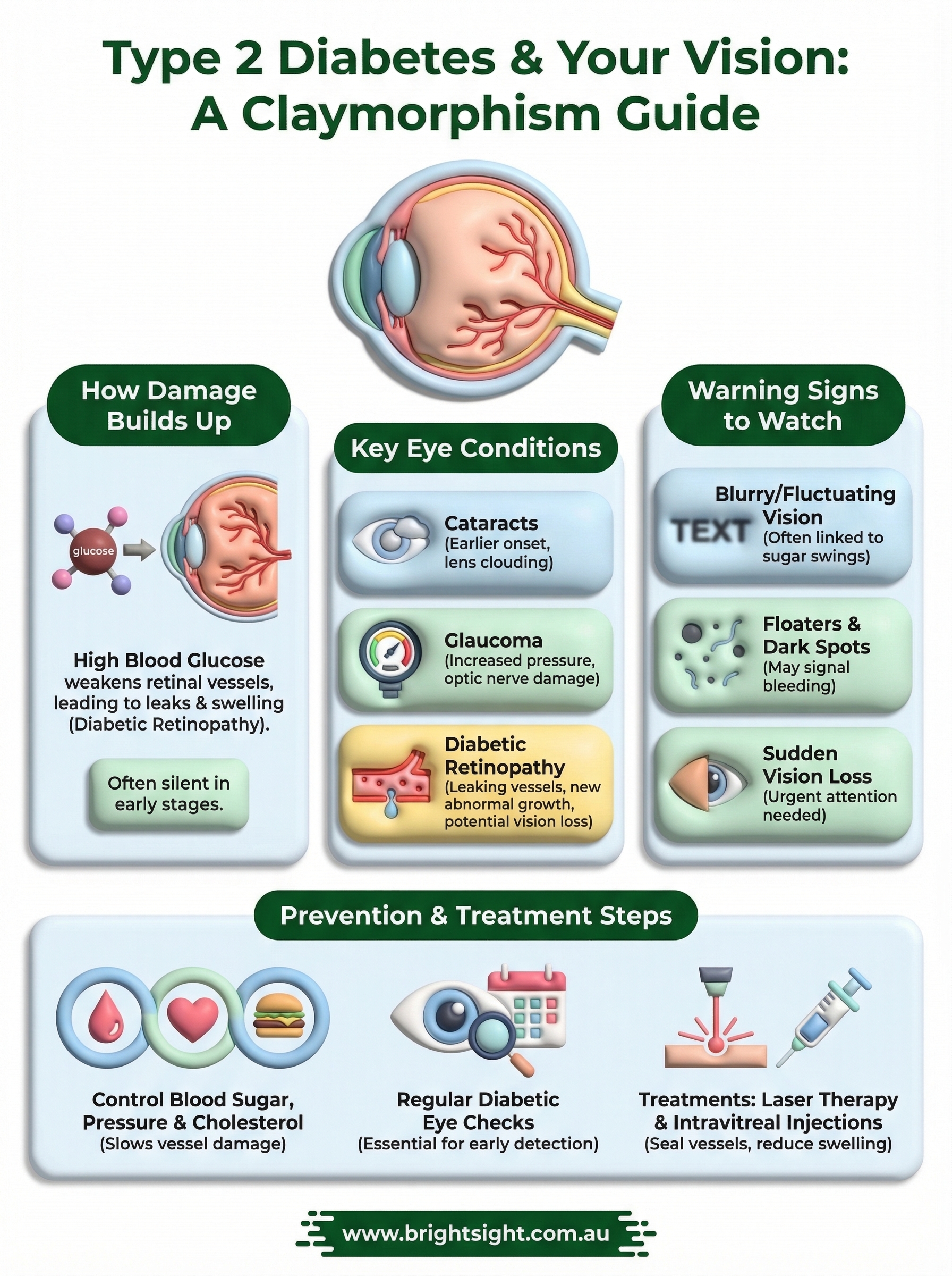 type 2 diabetes and vision infographic