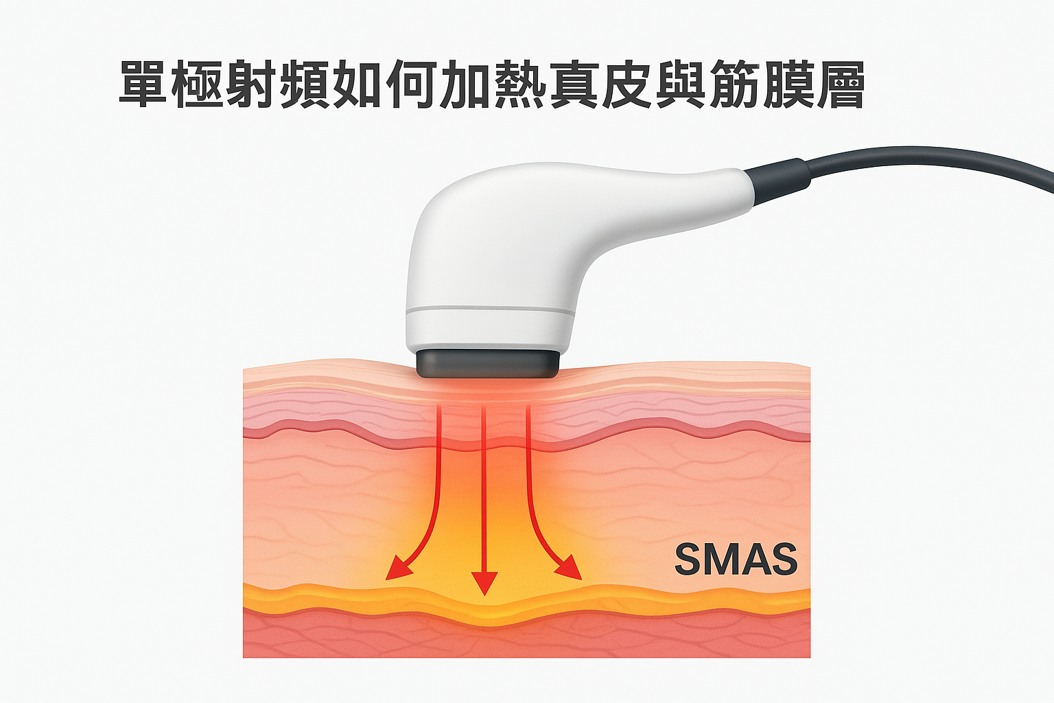 單極射頻如何加熱真皮與筋膜層