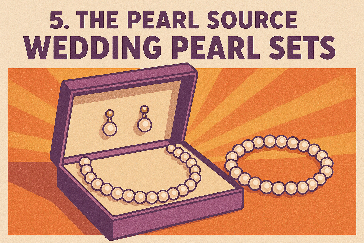 5. The Pearl Source Wedding Pearl Sets