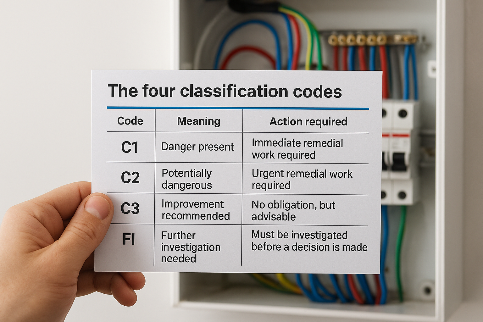 The four classification codes