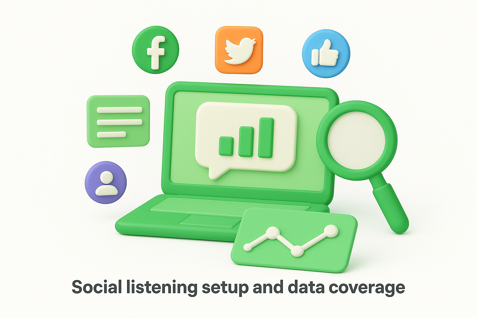 Social listening setup and data coverage