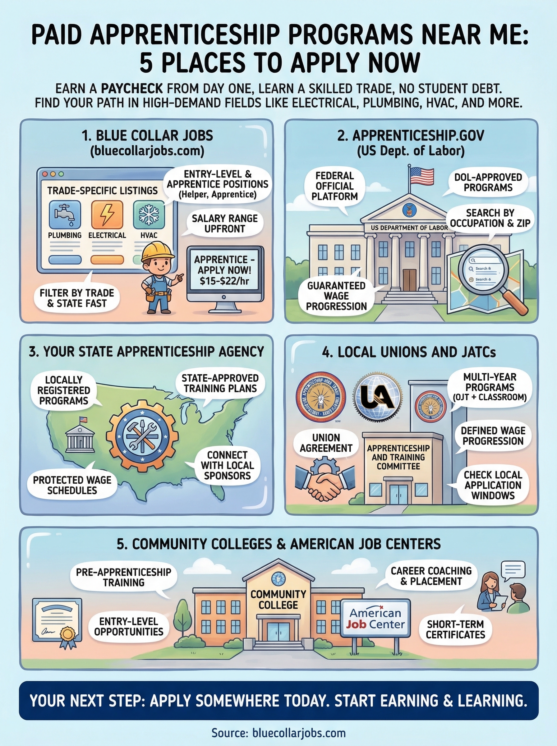 paid apprenticeship programs near me infographic