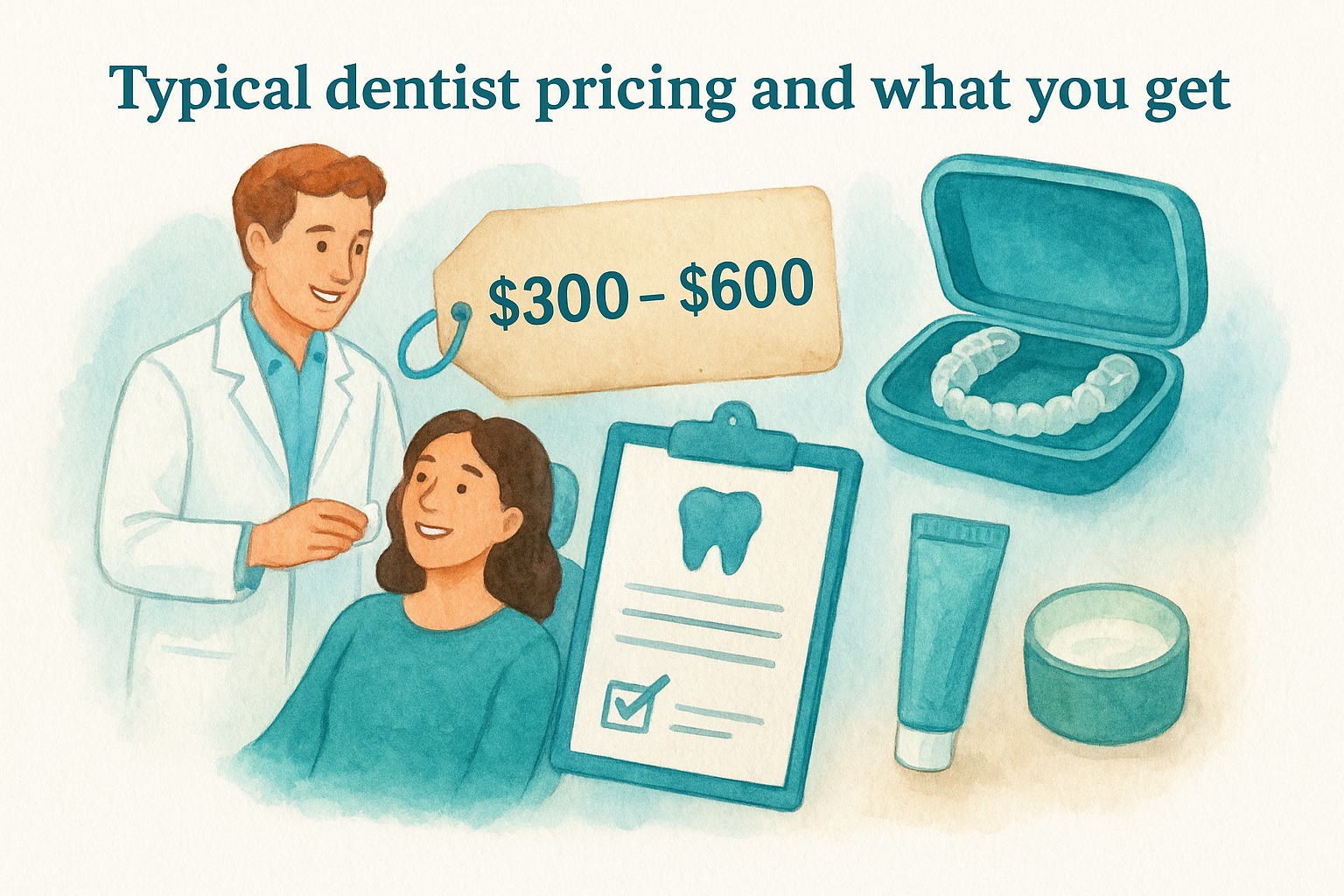 Typical dentist pricing and what you get