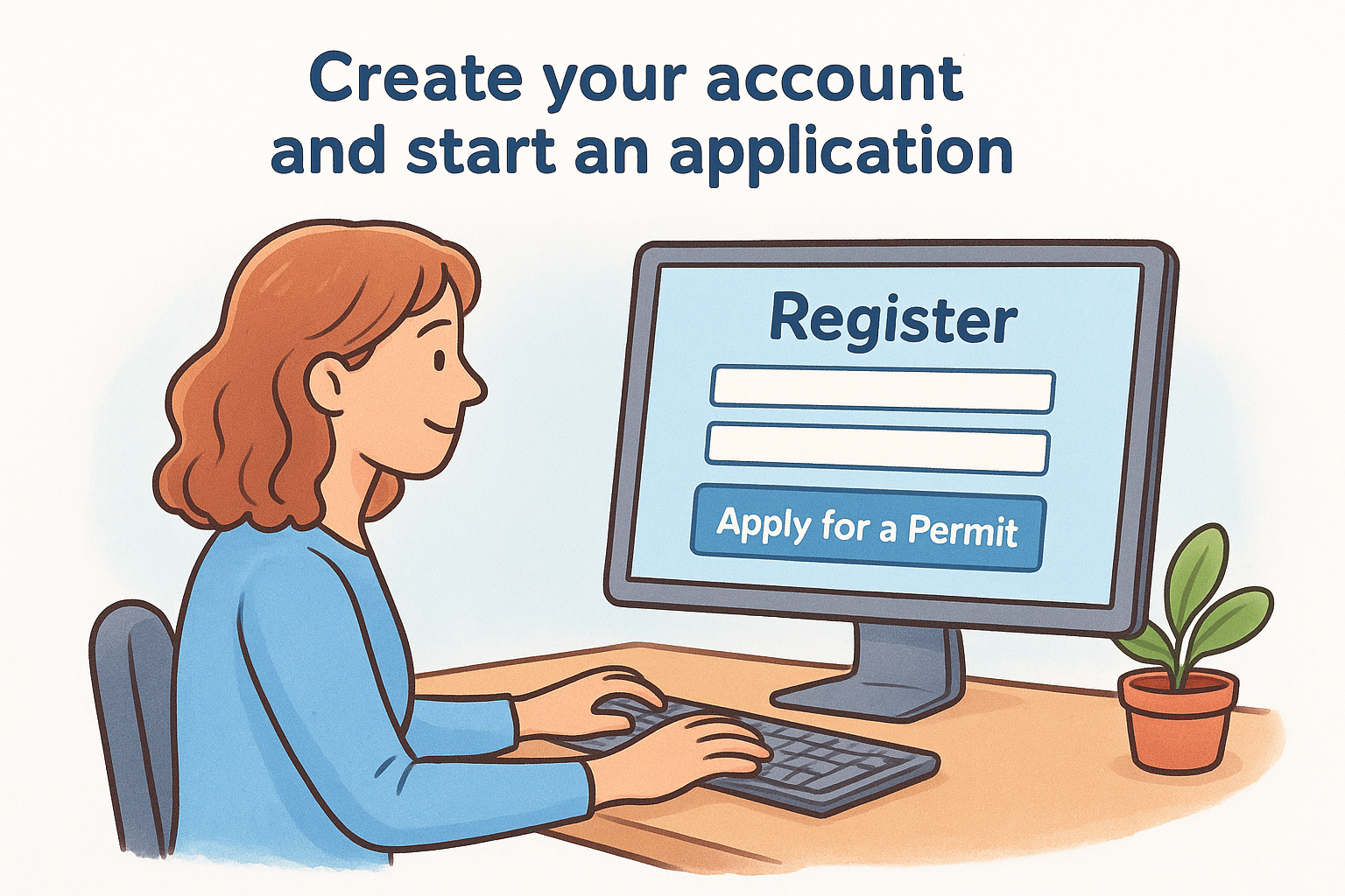 Create your account and start an application