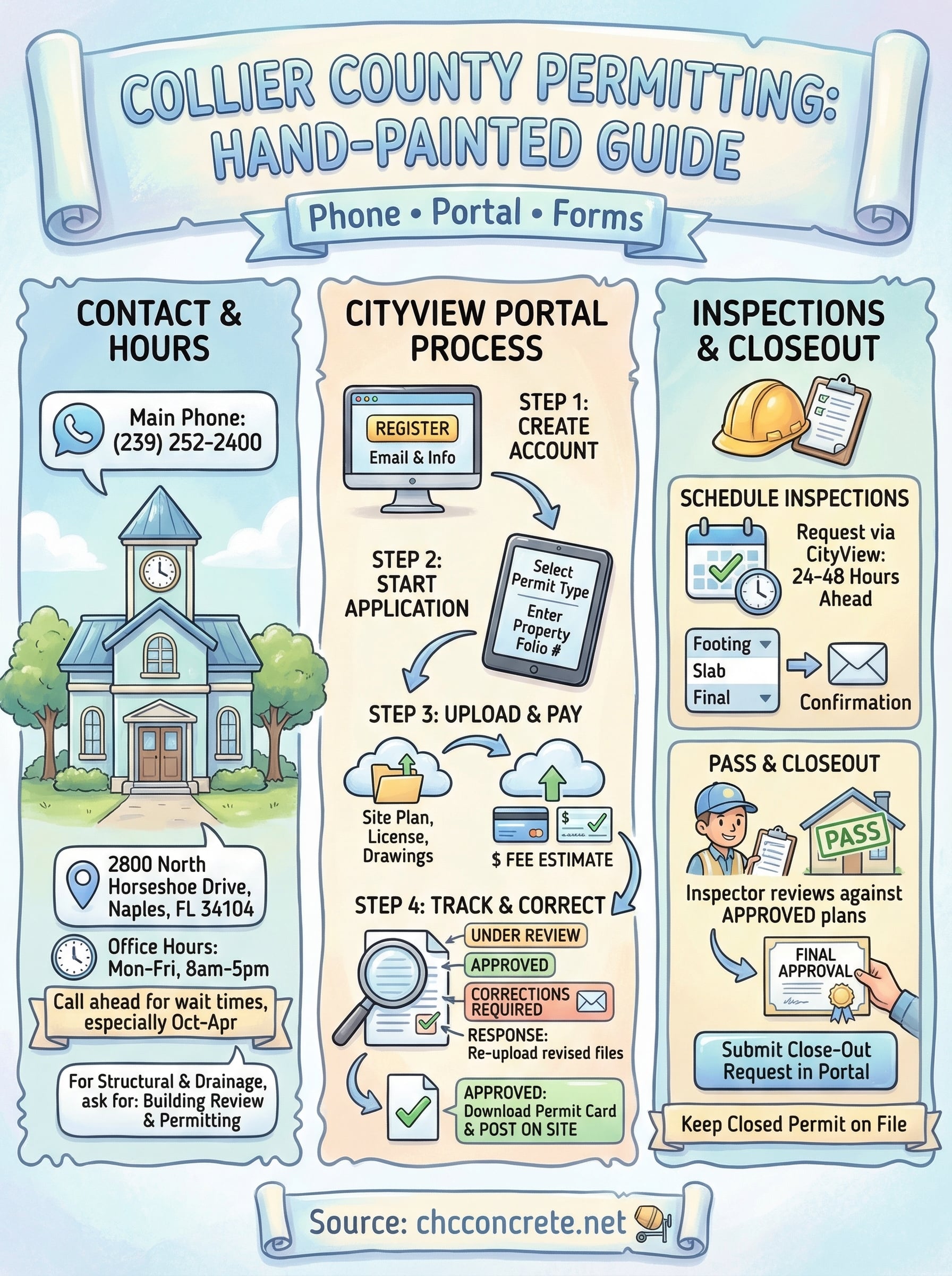 collier county permitting department infographic