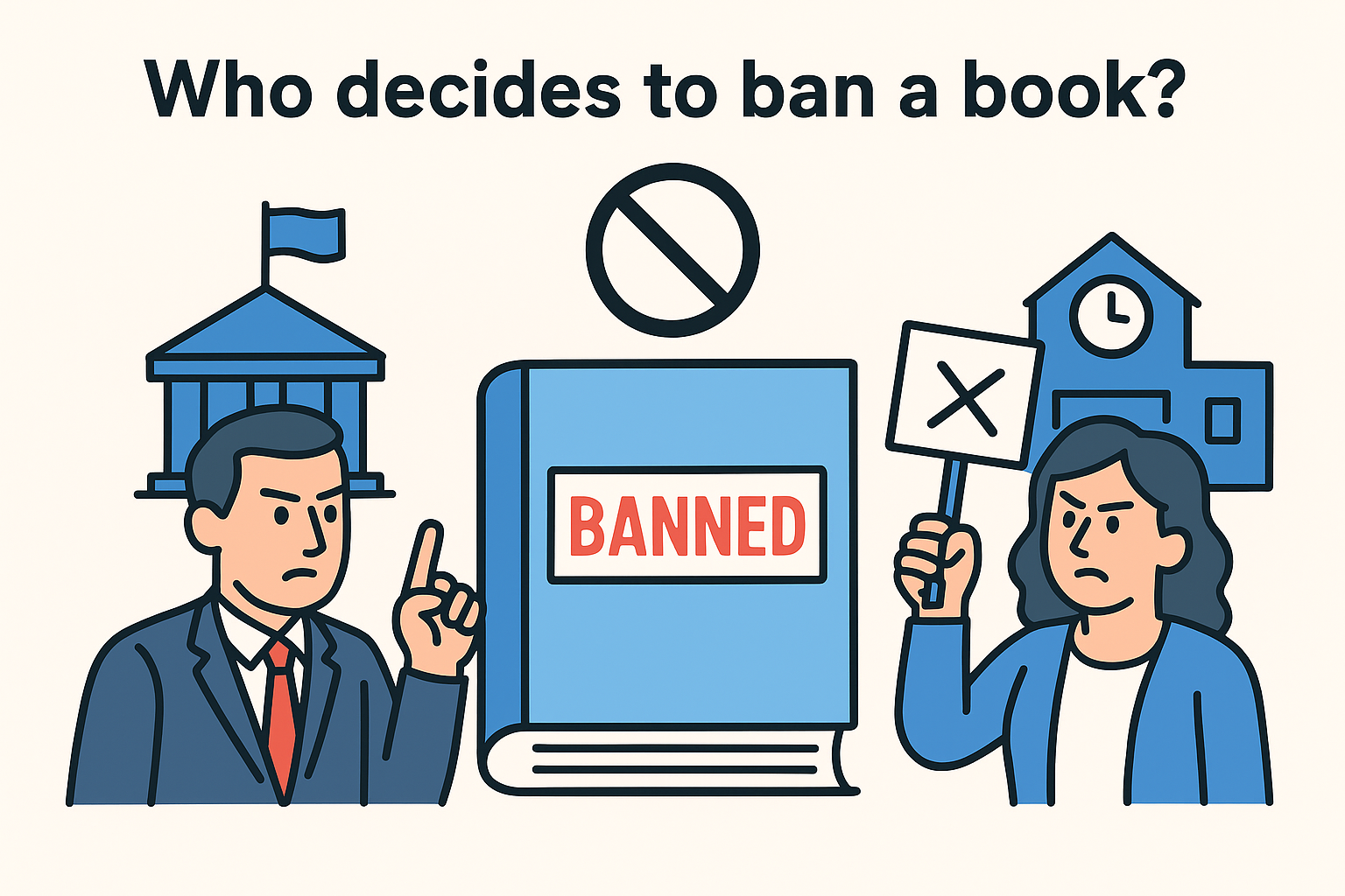 Who decides to ban a book