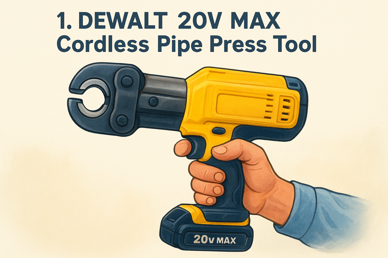 1. DEWALT 20V MAX Cordless Pipe Press Tool