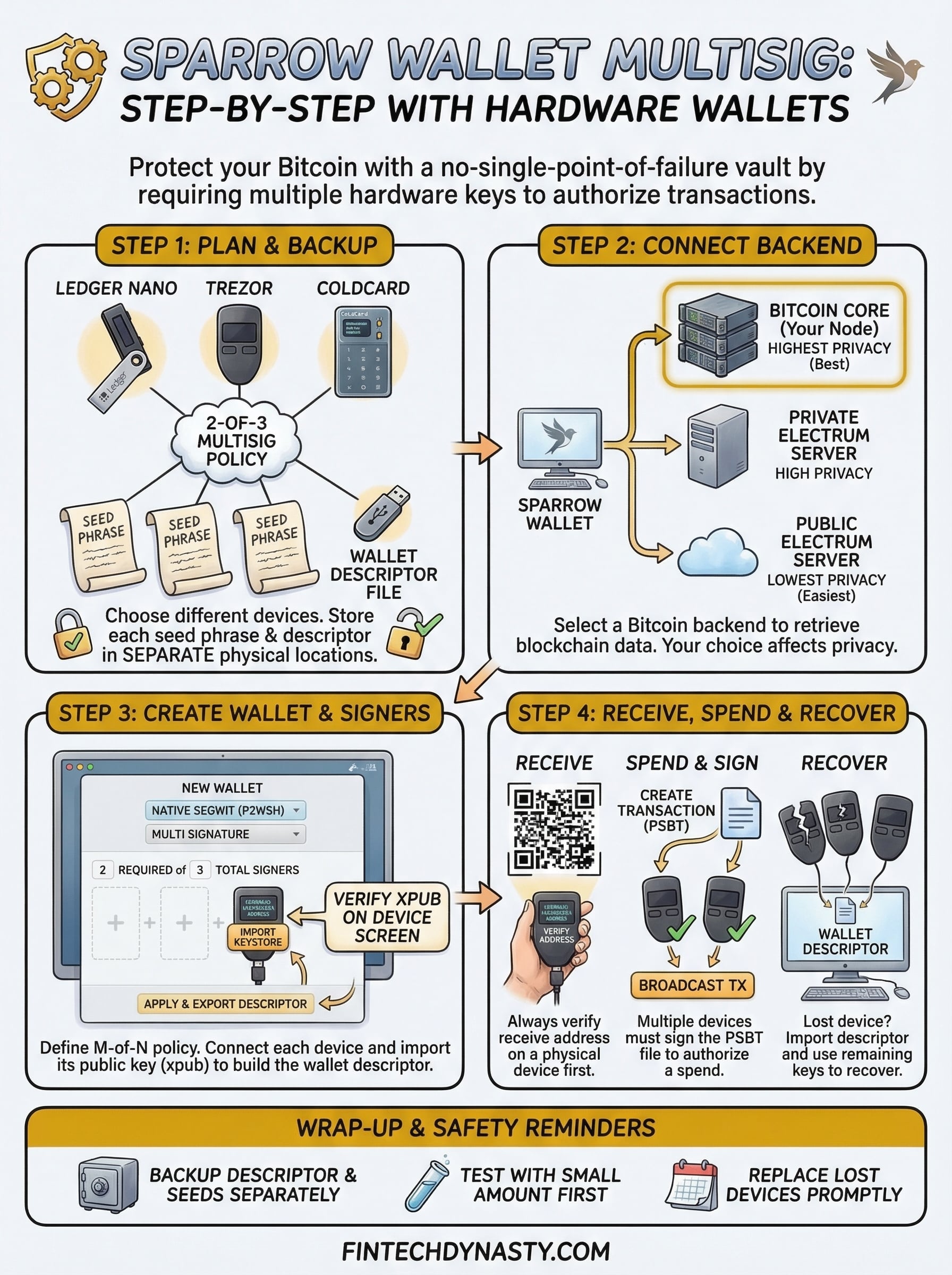 sparrow wallet multisig infographic