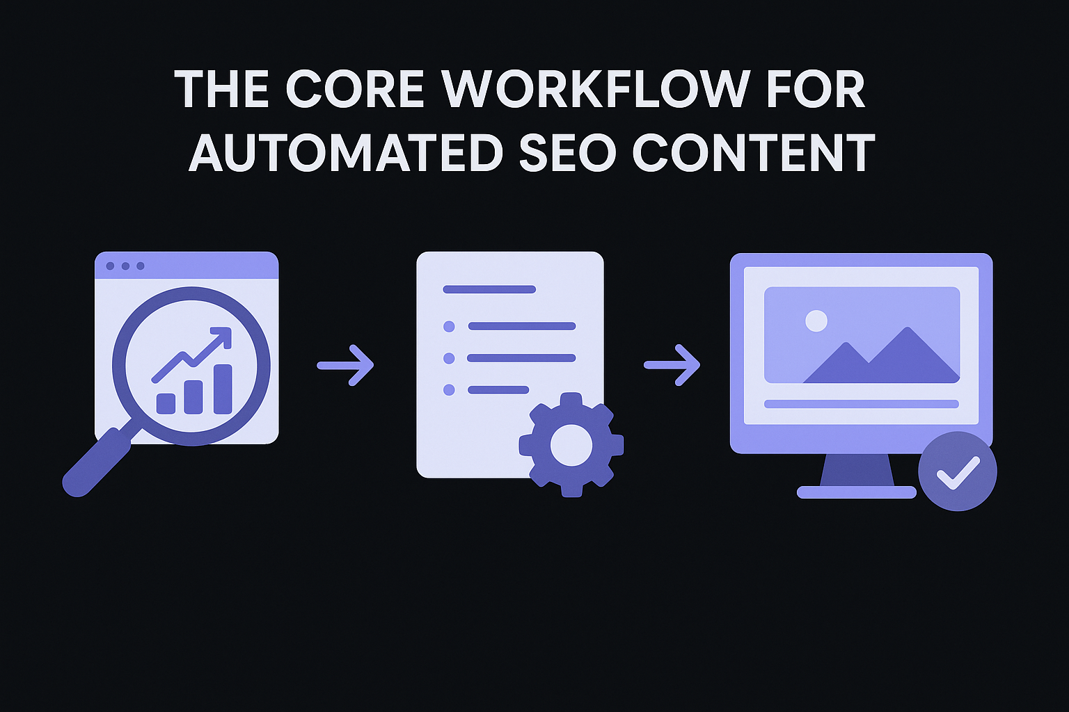 The core workflow for automated SEO content