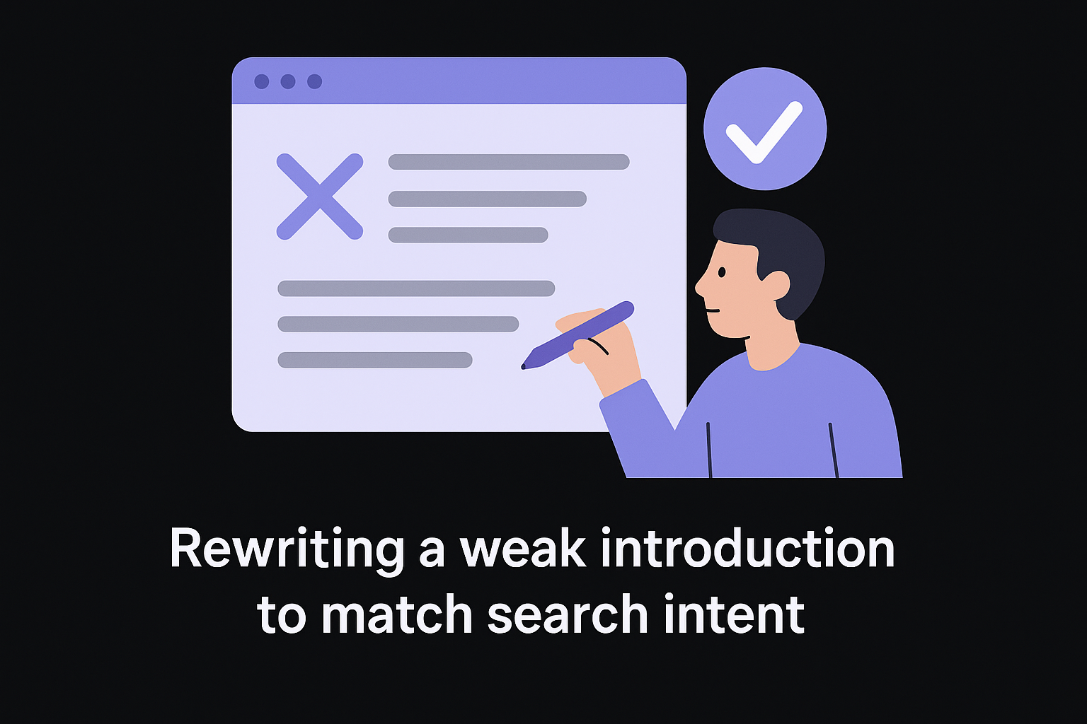 Rewriting a weak introduction to match search intent