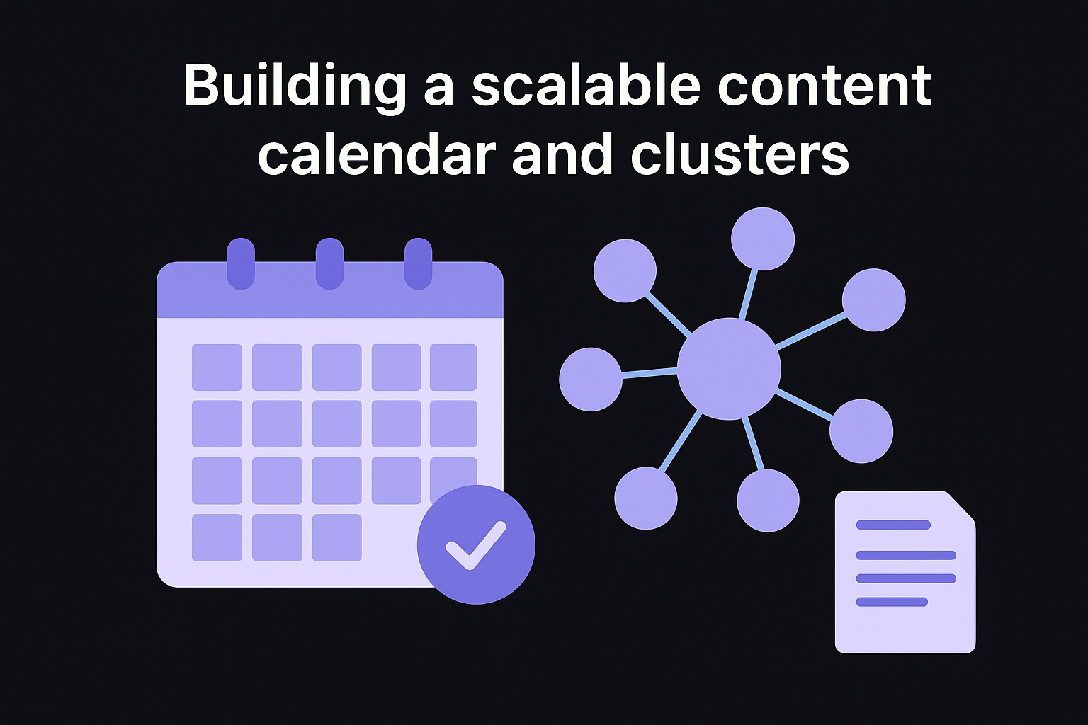 Building a scalable content calendar and clusters
