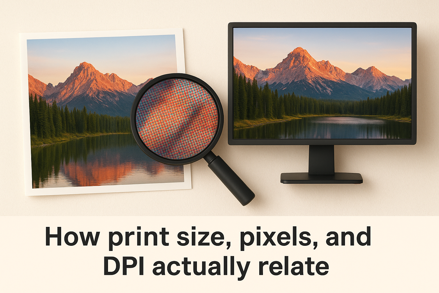 How print size, pixels, and DPI actually relate