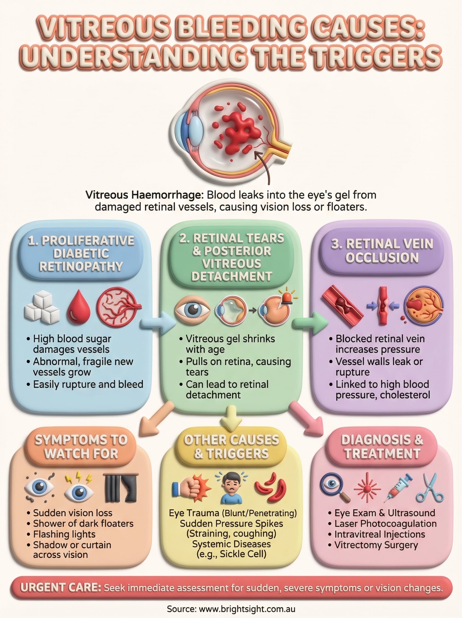 vitreous bleeding causes infographic