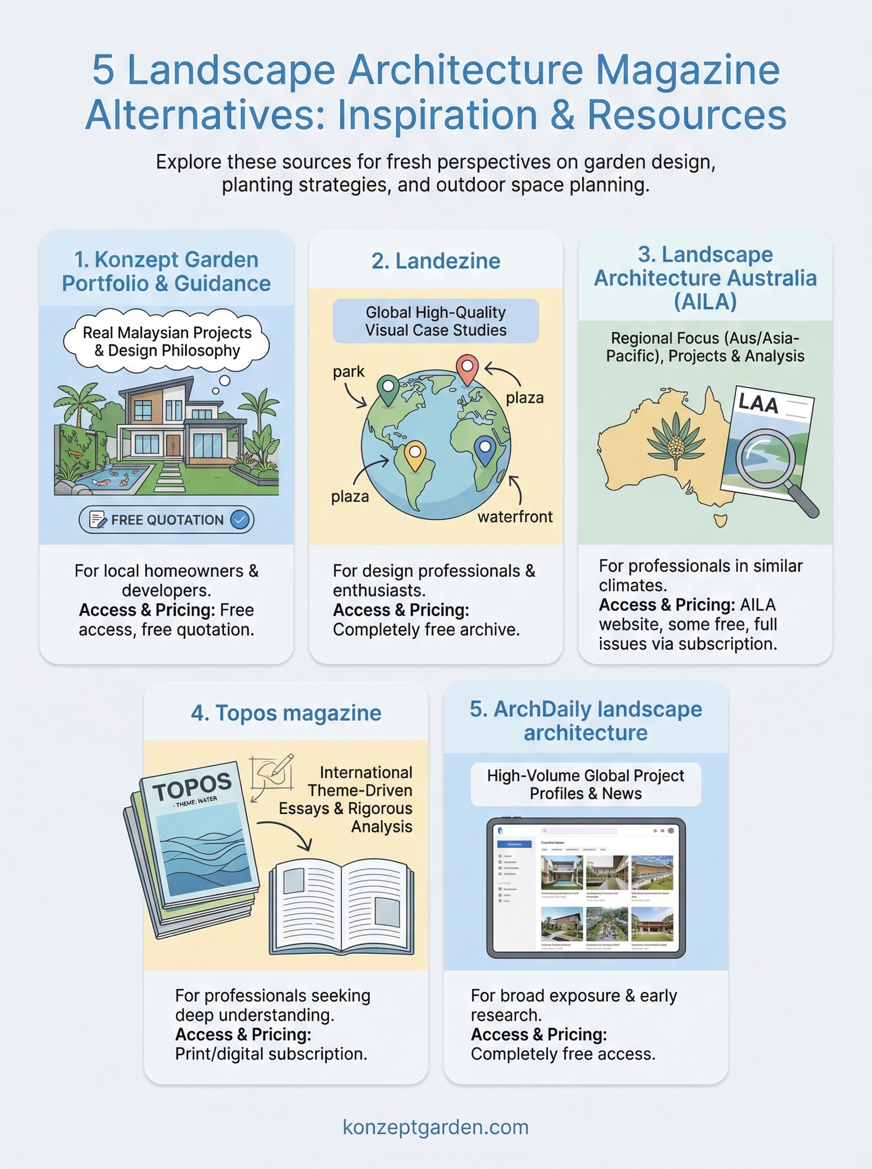 landscape architecture magazine infographic