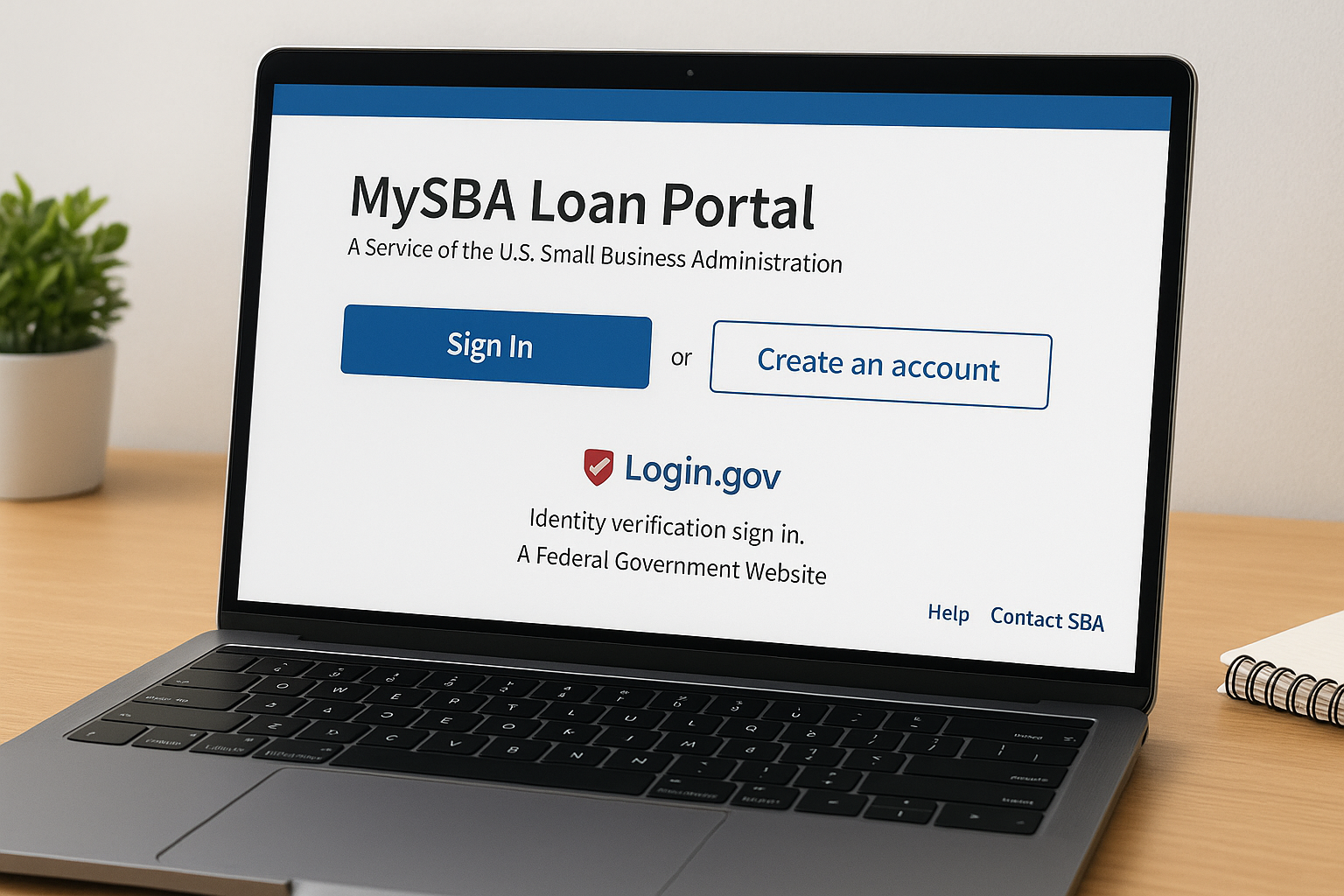 What the login page looks like