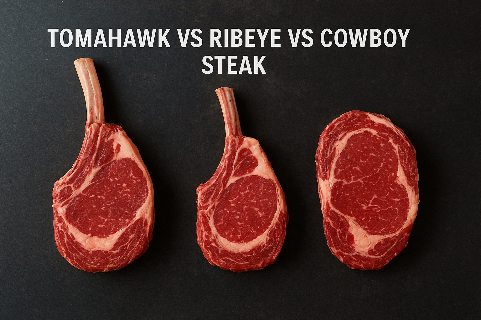 Tomahawk vs ribeye vs cowboy steak