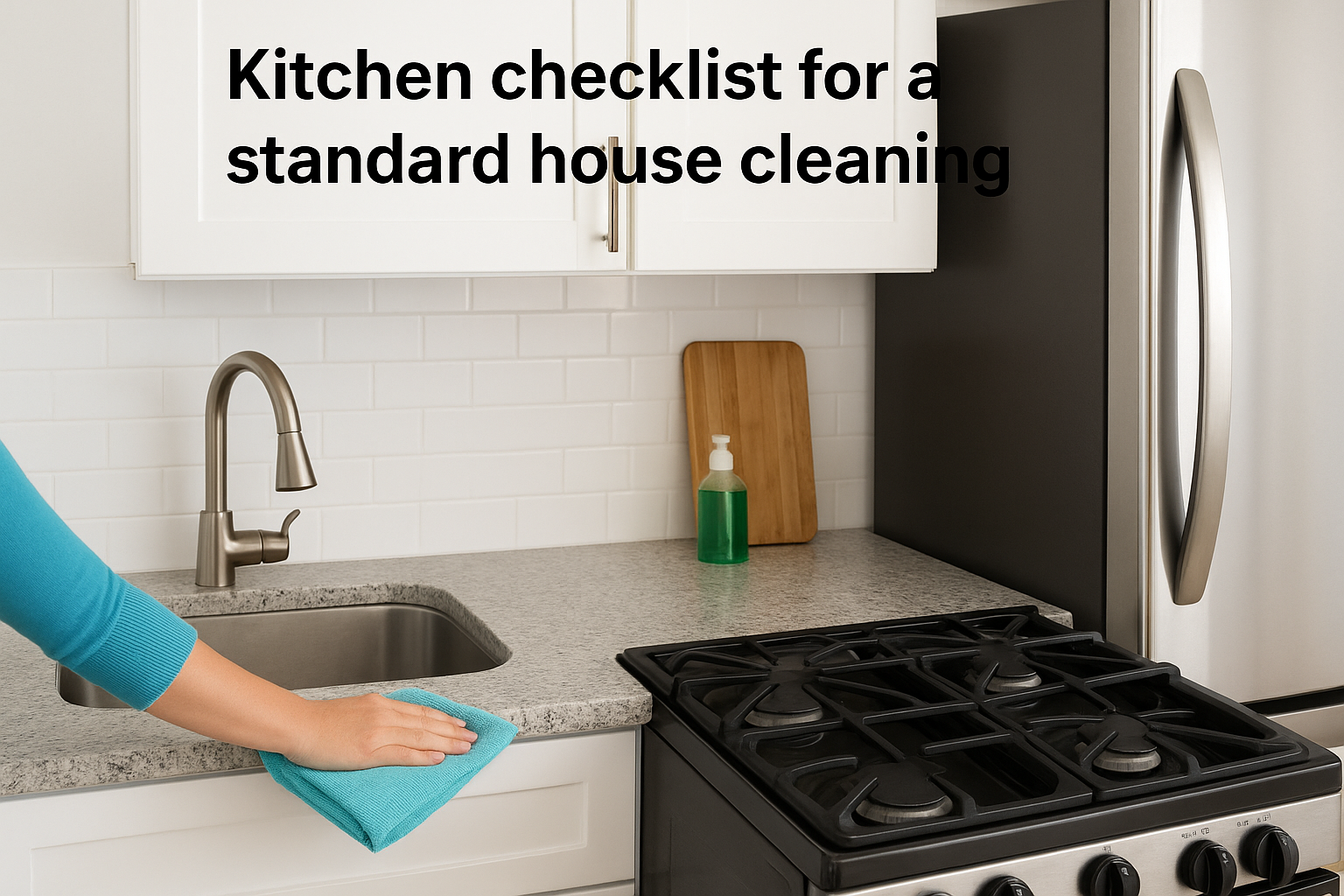 Kitchen checklist for a standard house cleaning