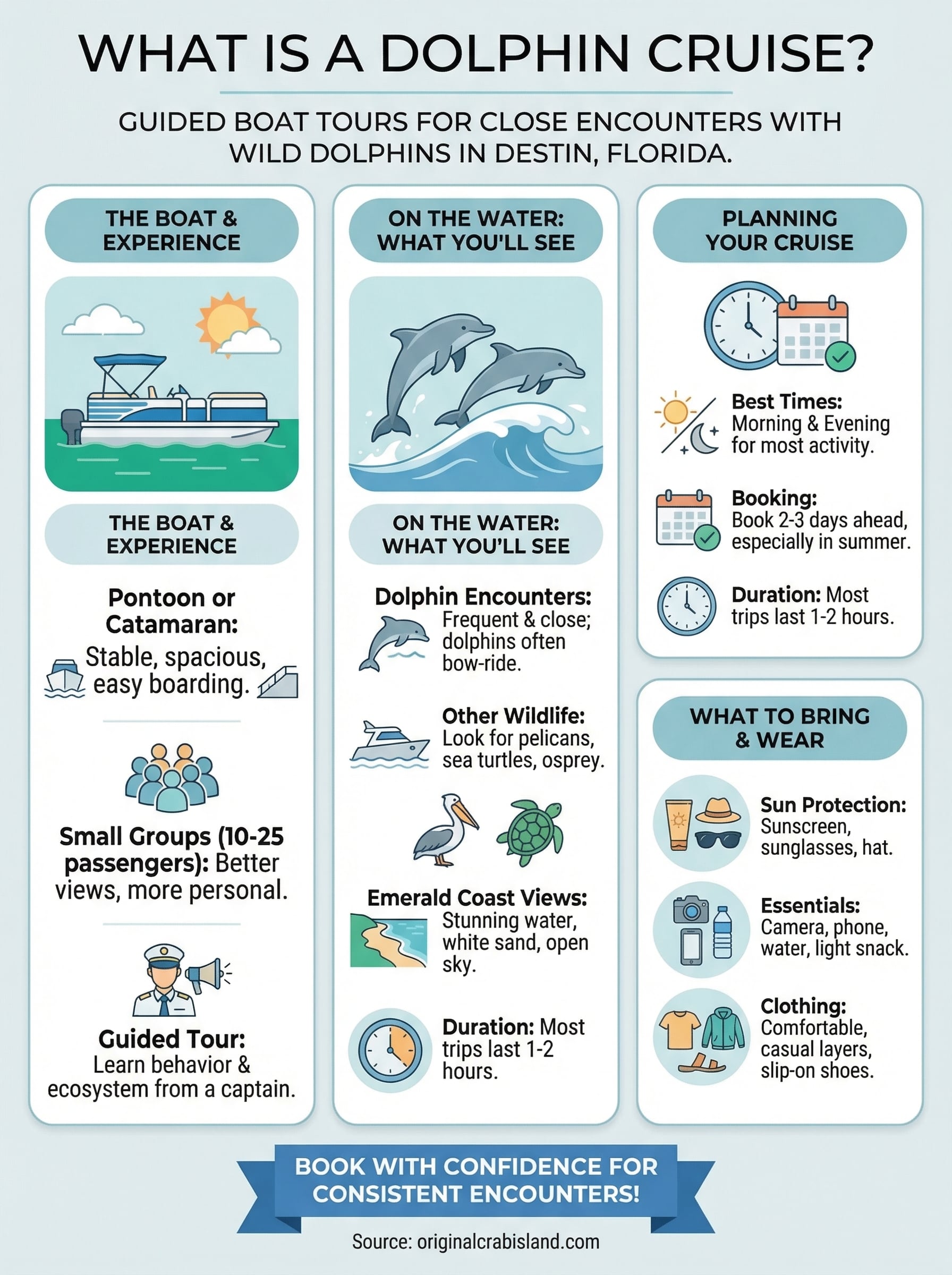 what is a dolphin cruise infographic