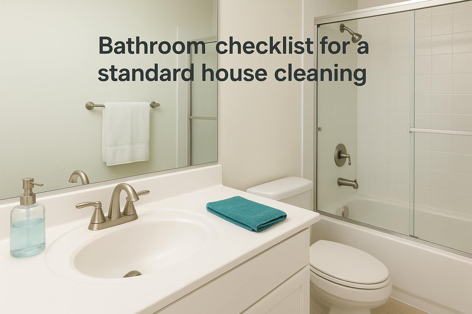 Bathroom checklist for a standard house cleaning