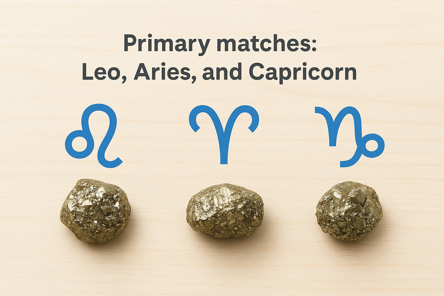 Primary matches: Leo, Aries, and Capricorn