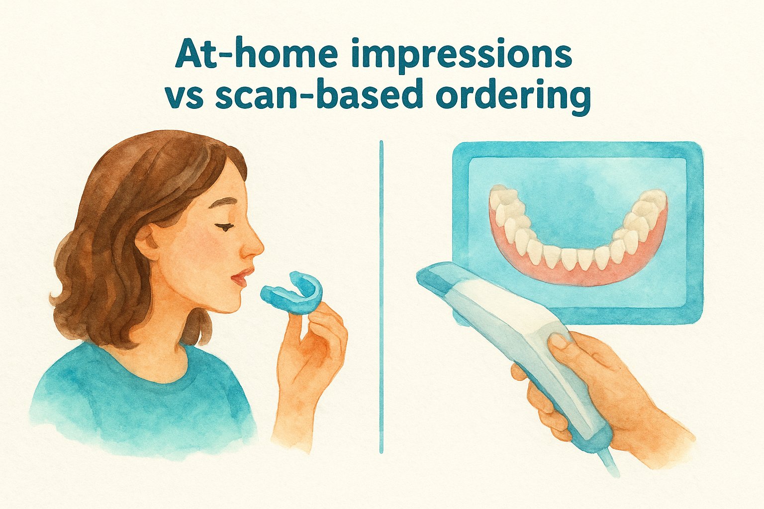 At-home impressions vs scan-based ordering