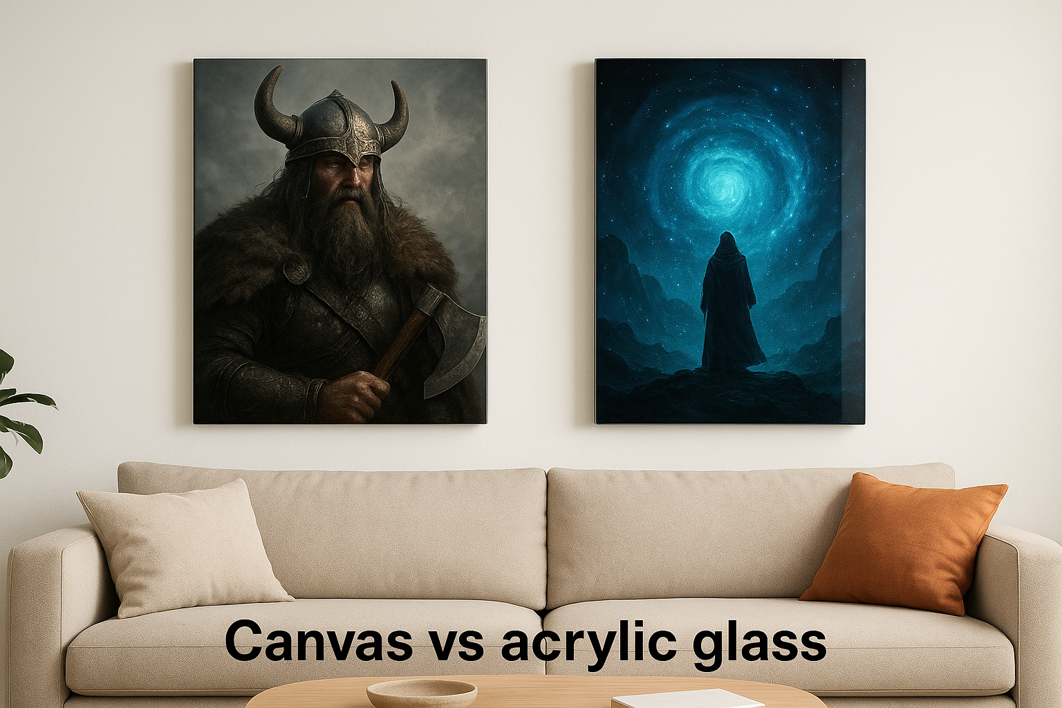 Canvas vs acrylic glass and when to choose each