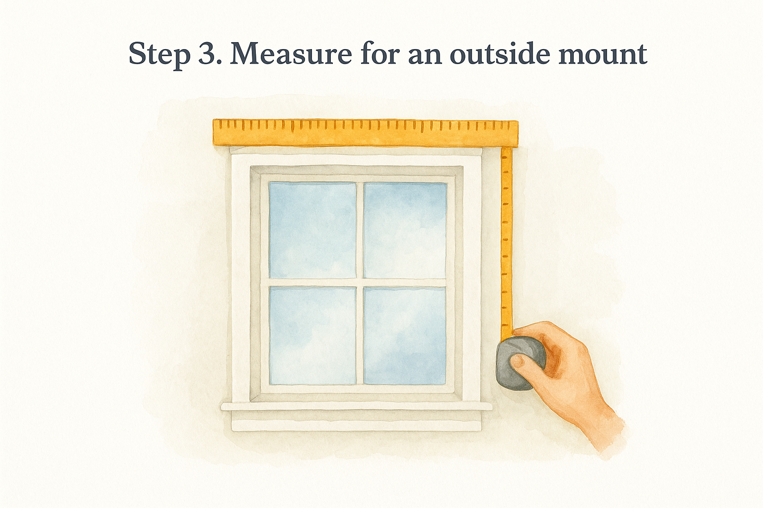 Step 3. Measure for an outside mount