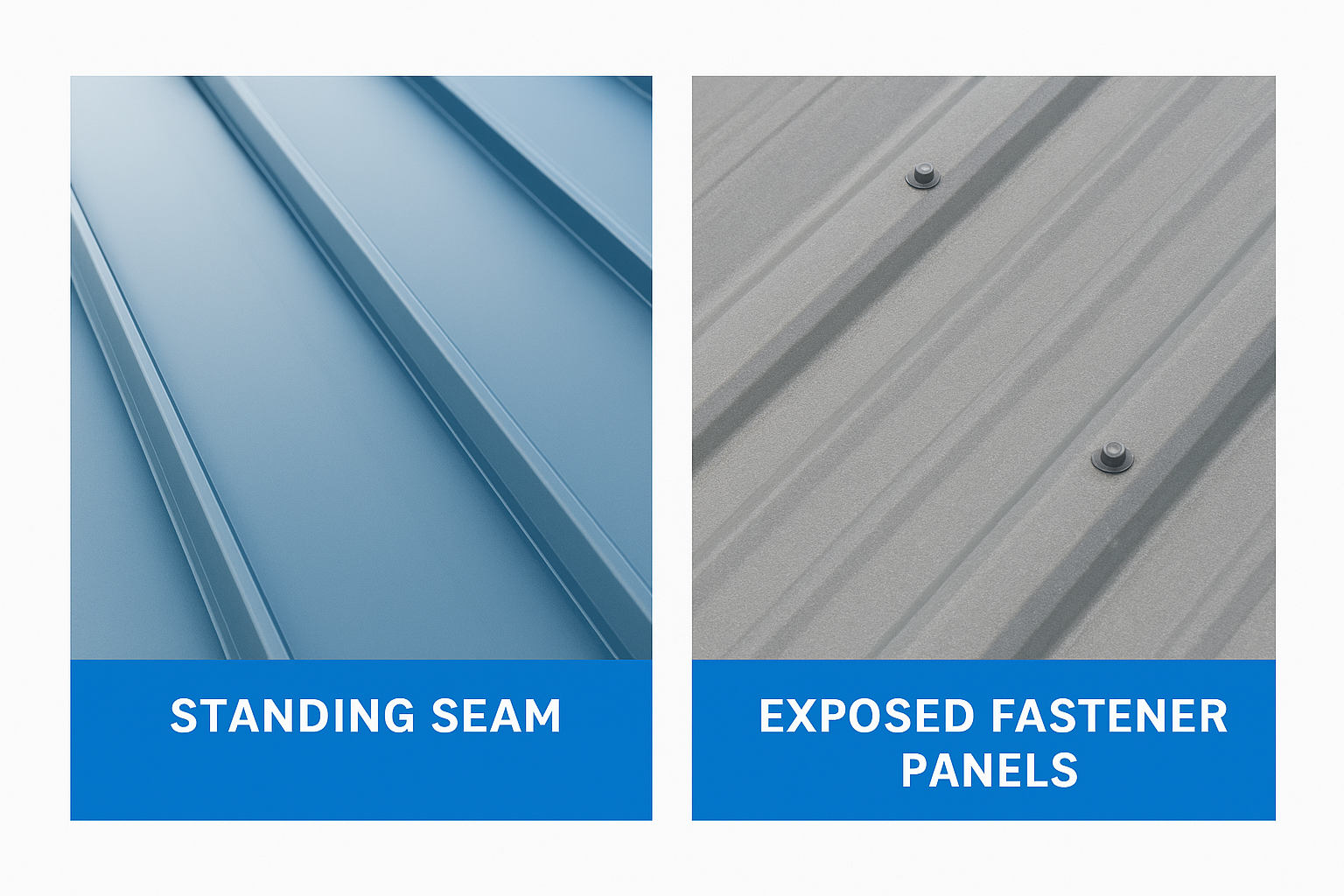 Standing seam vs. exposed fastener panels