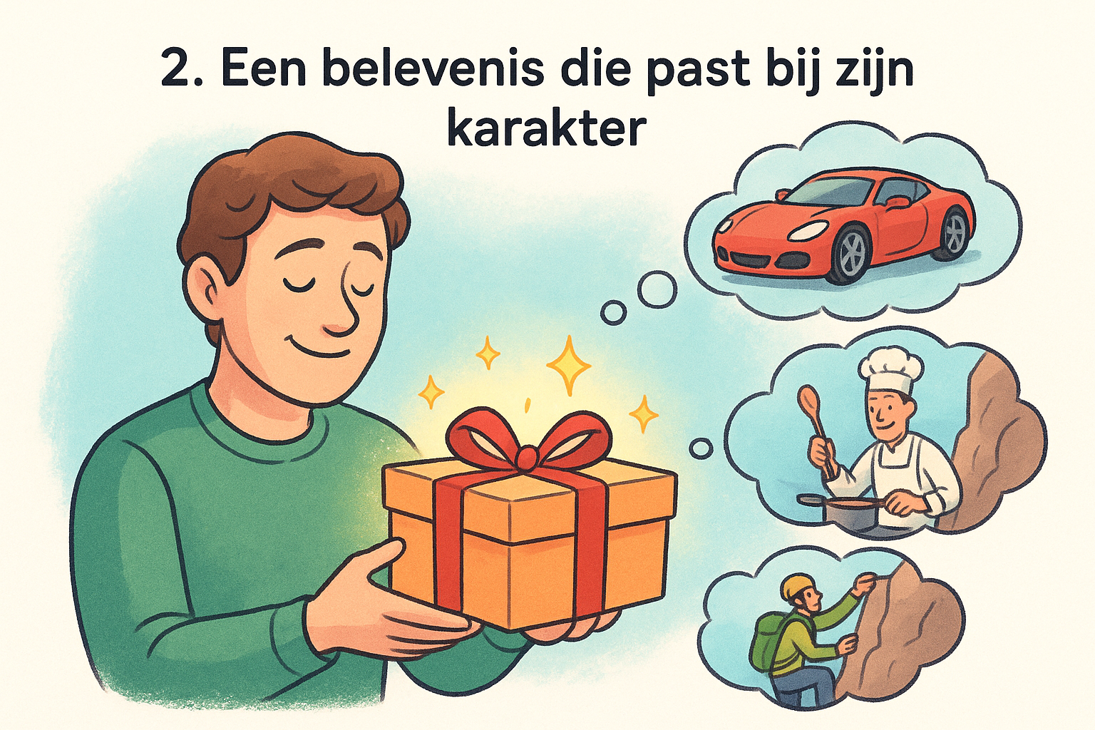 2. Een belevenis die past bij zijn karakter