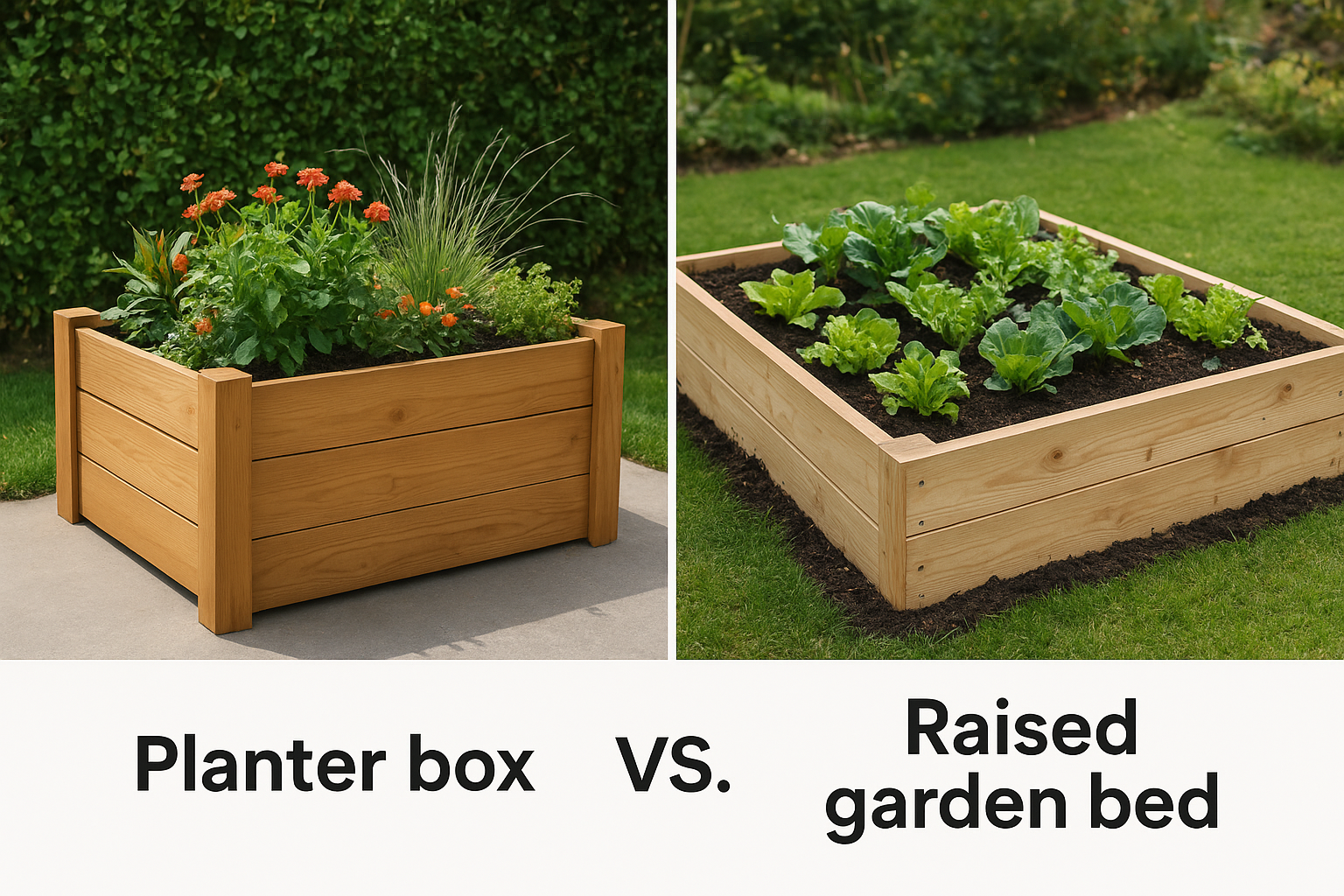 Planter boxes vs. raised garden beds
