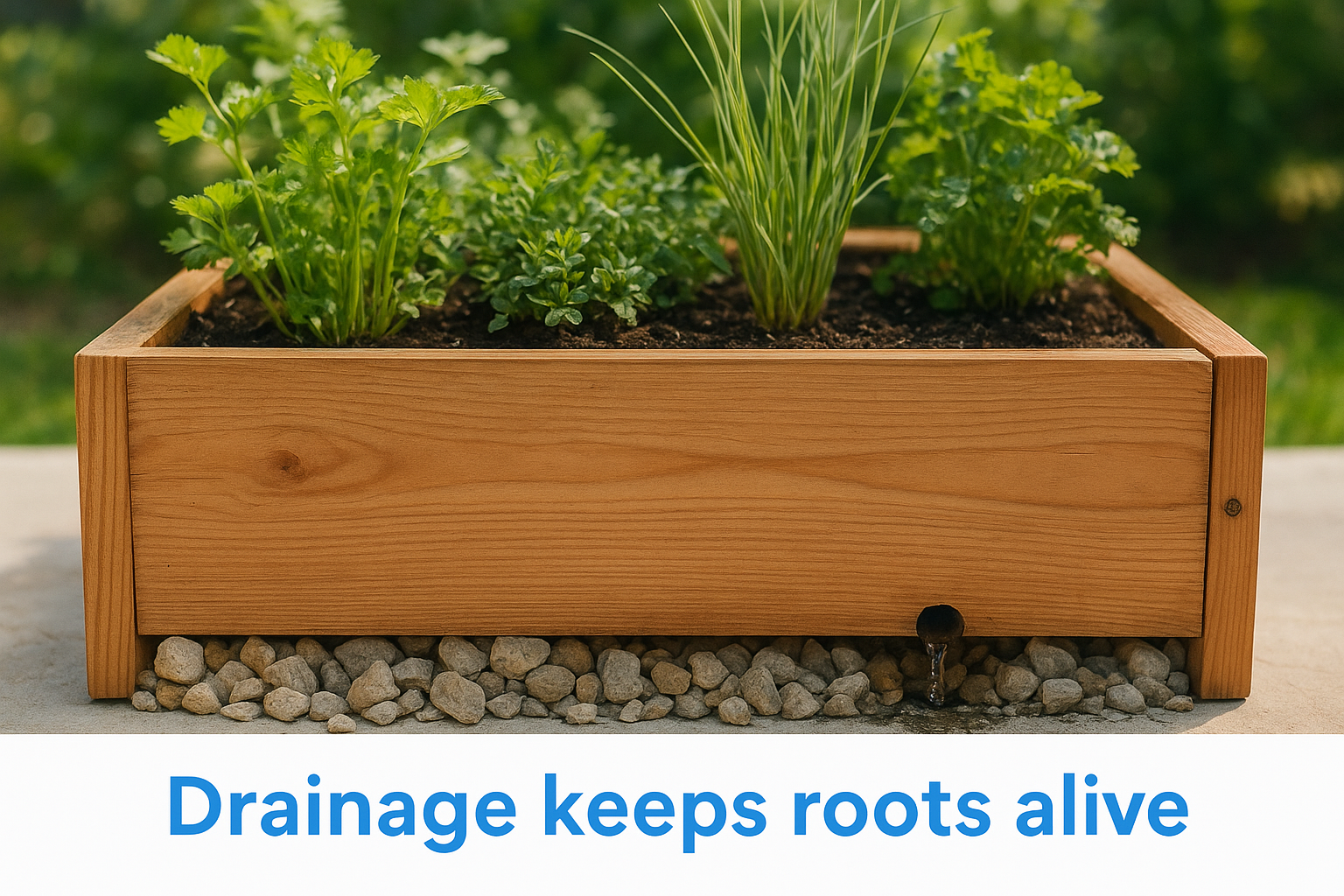 Drainage keeps roots alive