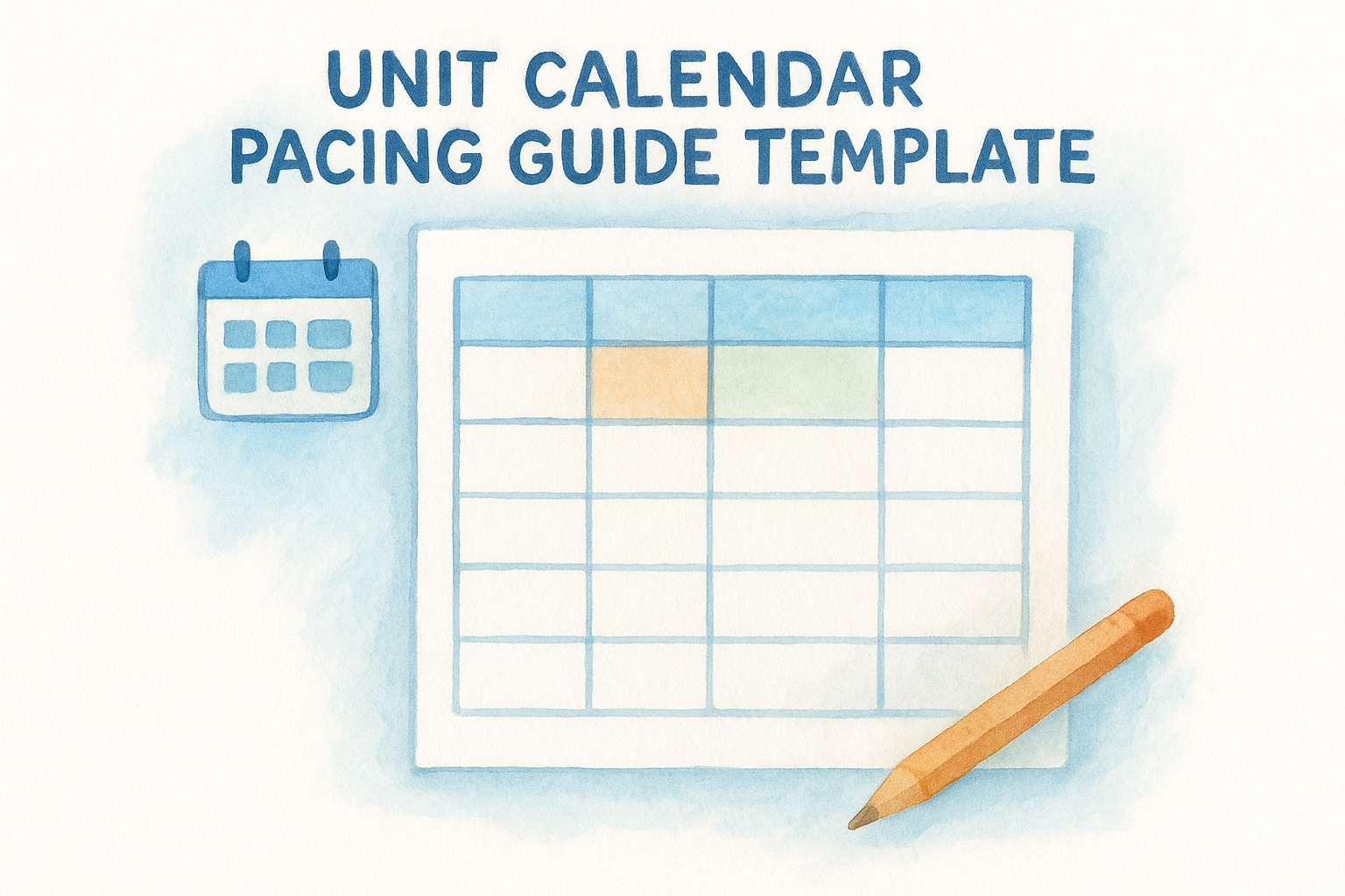 4. Unit calendar pacing guide template