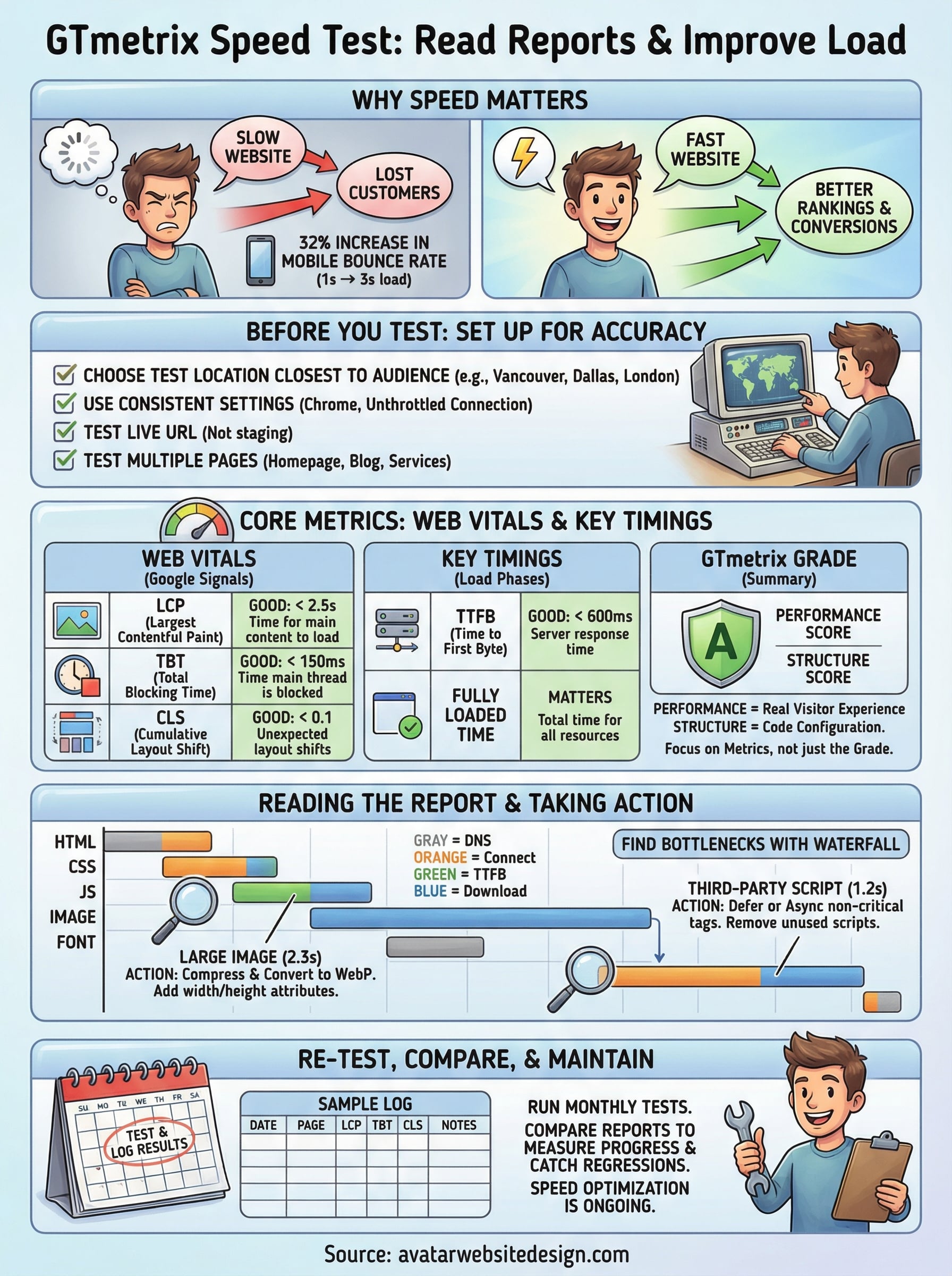 gtmetrix speed test infographic