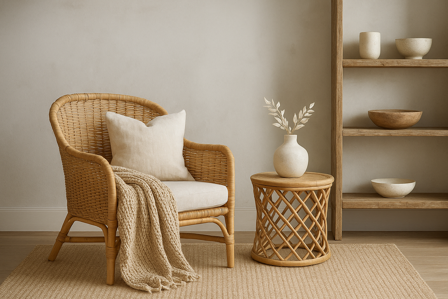 Woven, raw, and reclaimed finishes