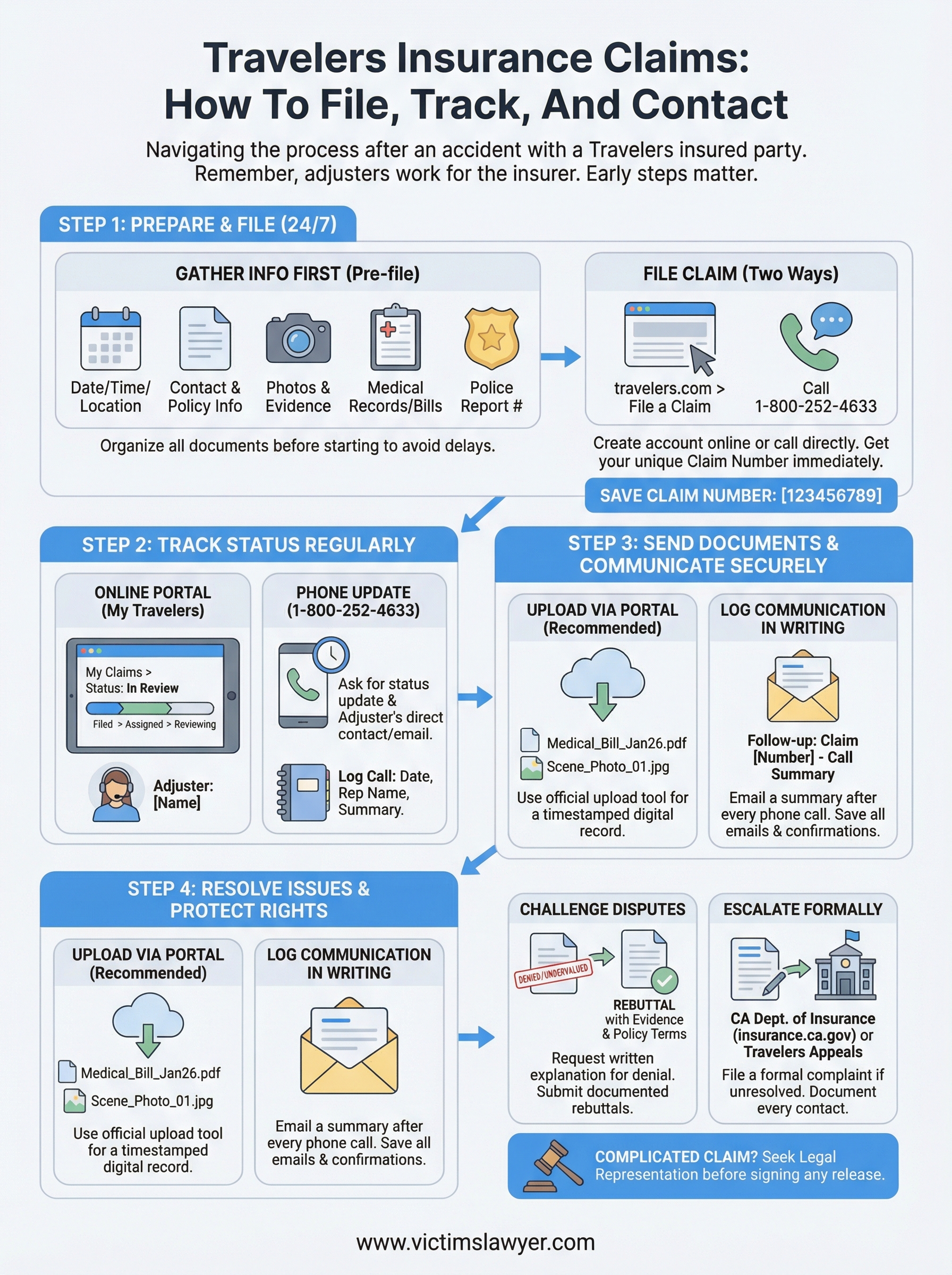 travelers insurance claims infographic