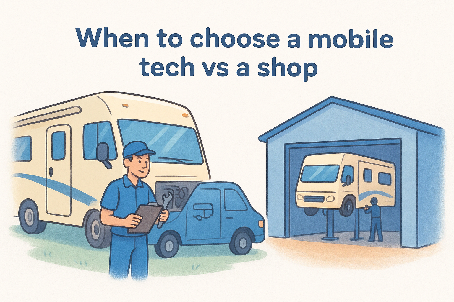 When to choose a mobile tech vs a shop