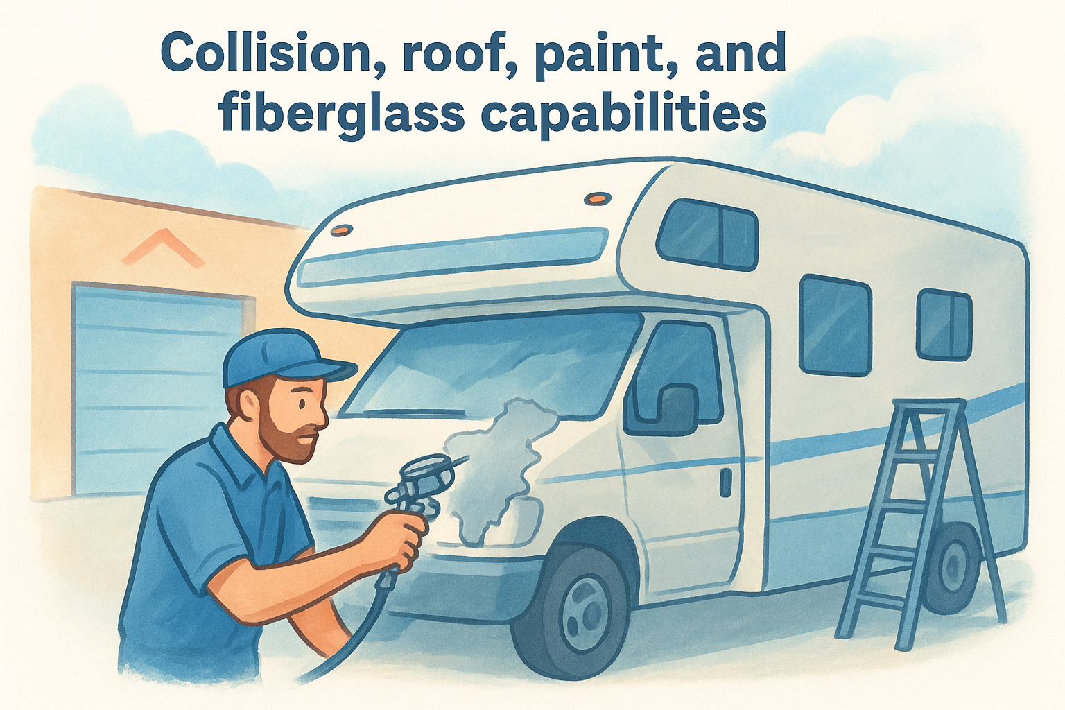 Collision, roof, paint, and fiberglass capabilities