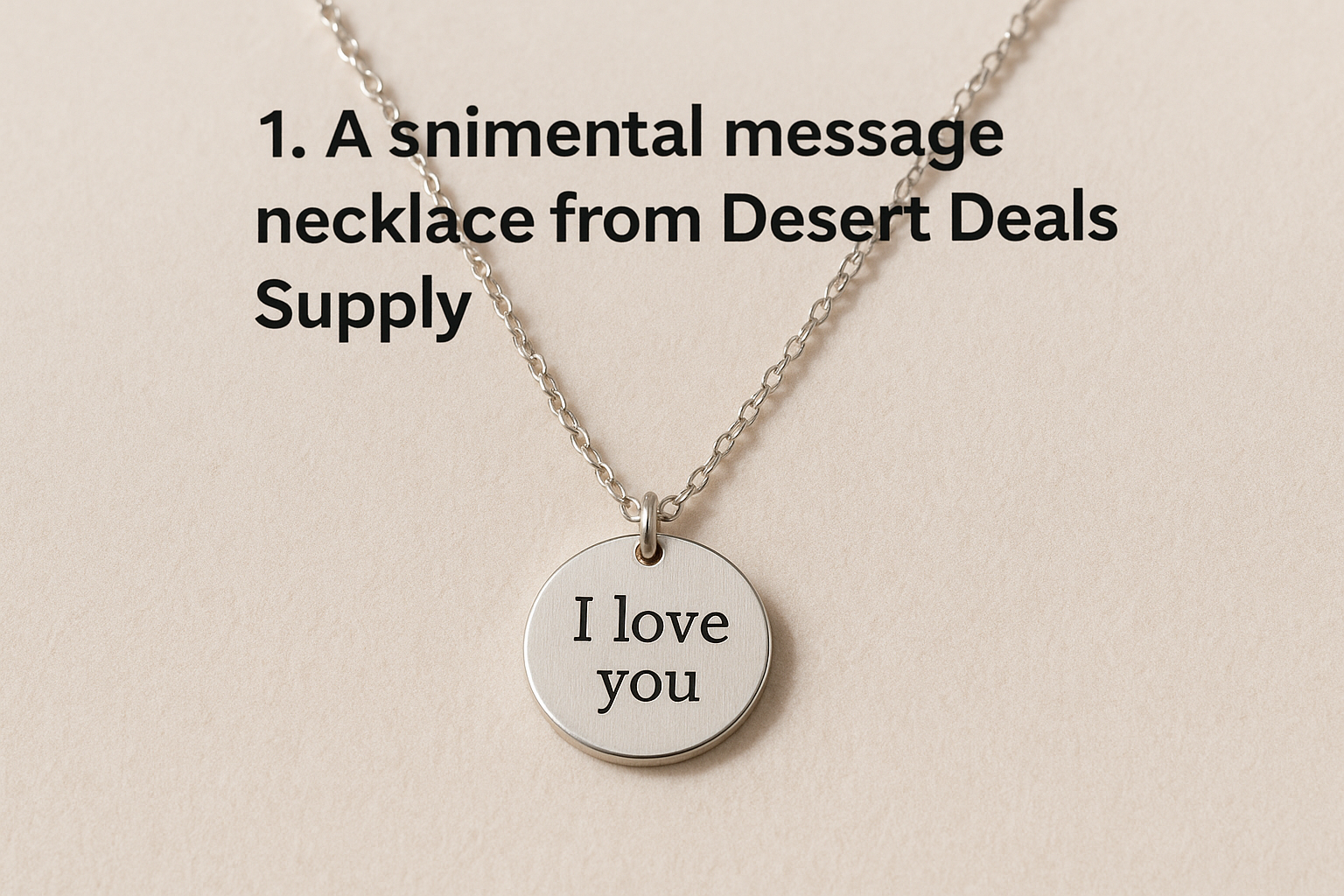 1. A sentimental message necklace from Desert Deals Supply