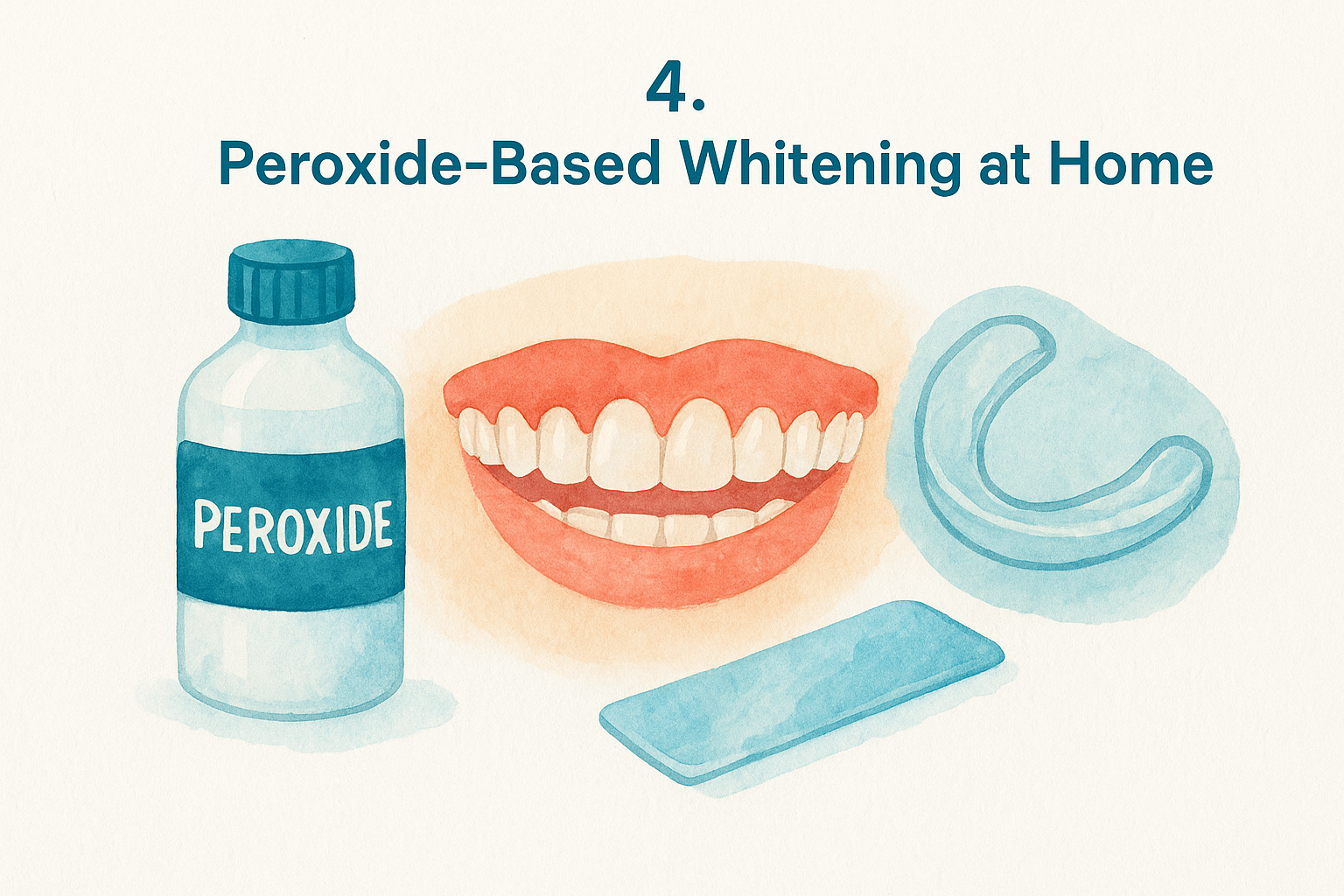 4. Peroxide-Based Whitening at Home