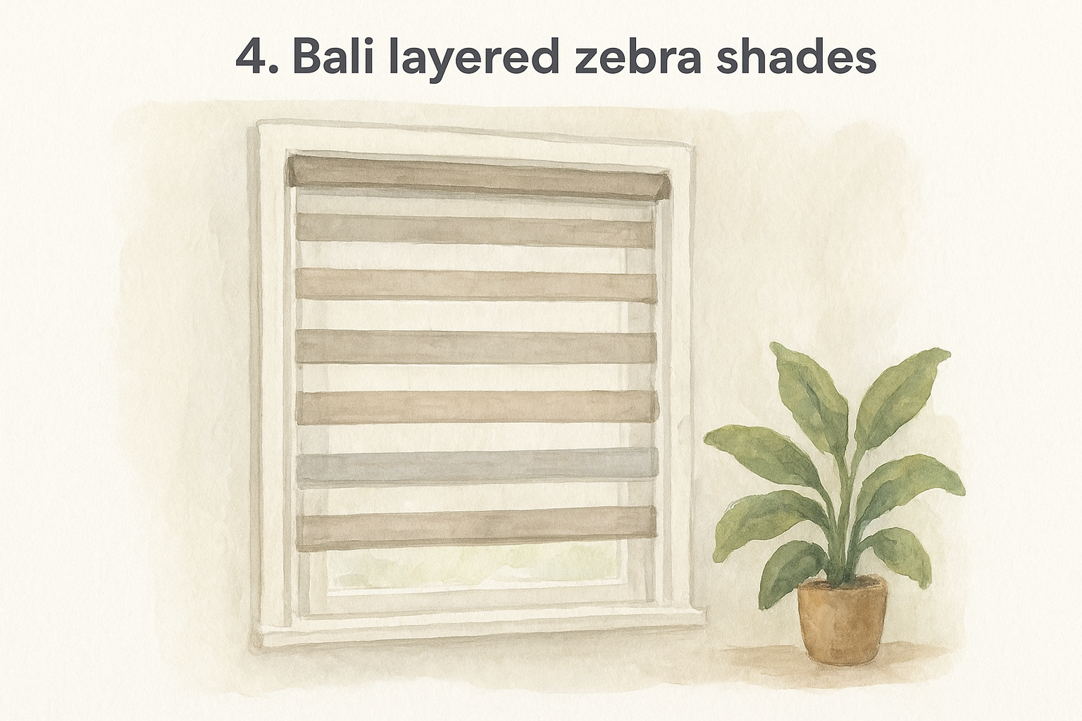 4. Bali layered zebra shades