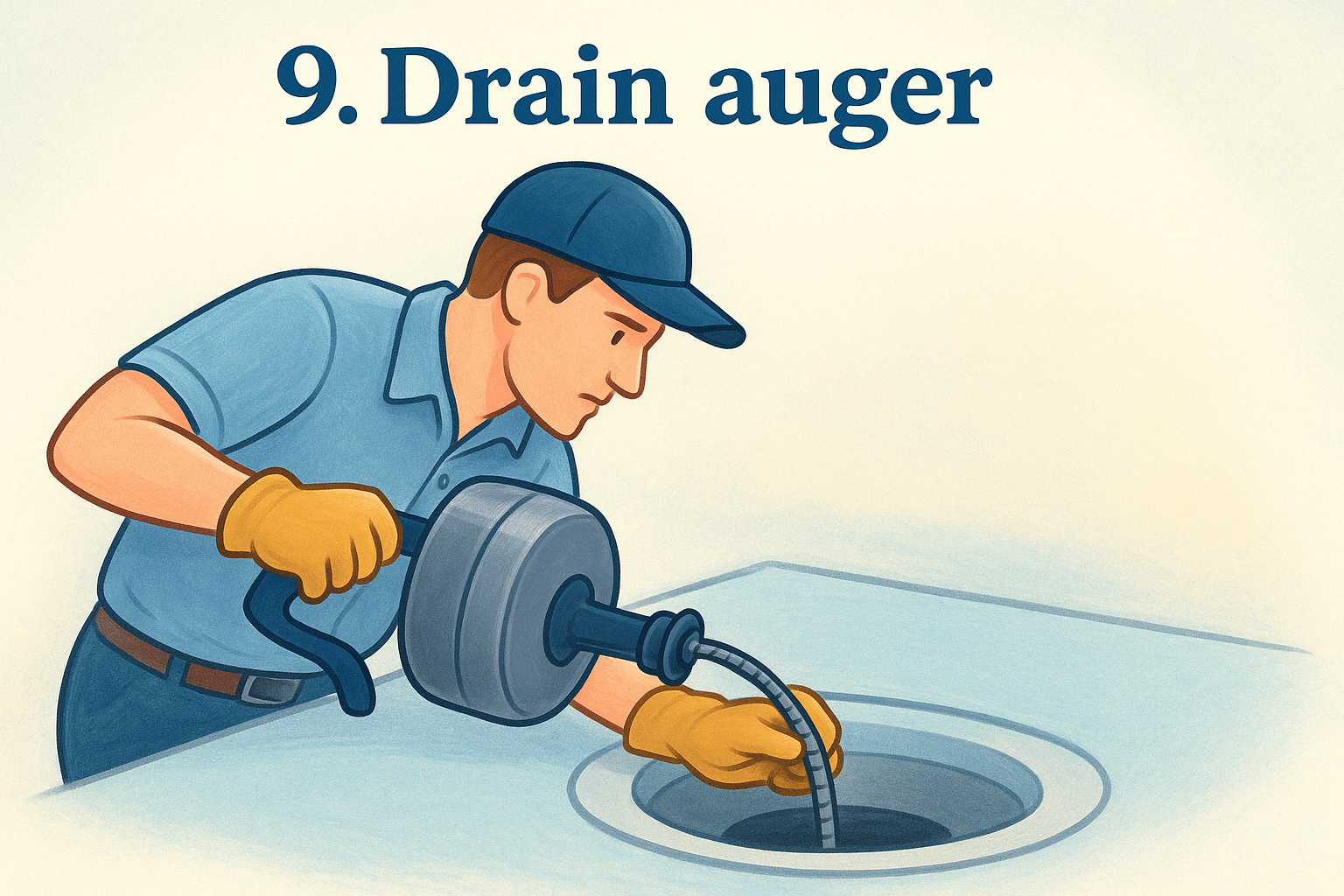 9. Drain auger