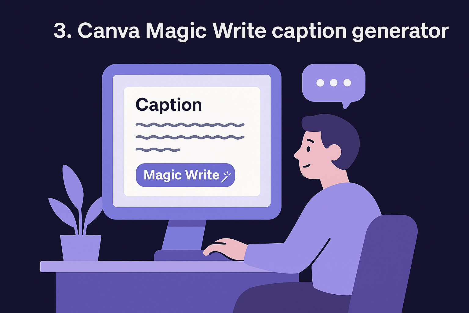 3. Canva Magic Write caption generator