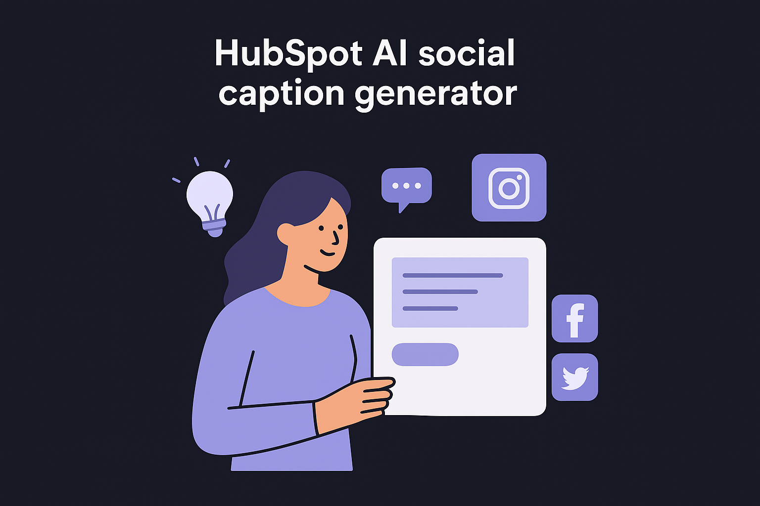 7. HubSpot AI social caption generator