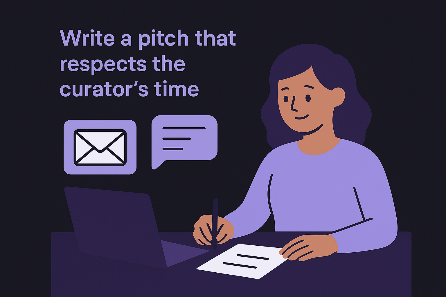 Write a pitch that respects the curator's time