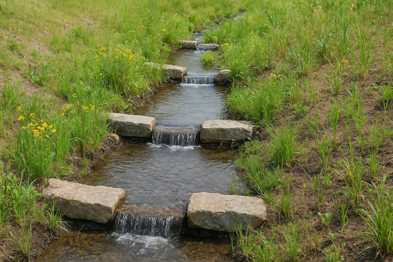 Install check dams where needed